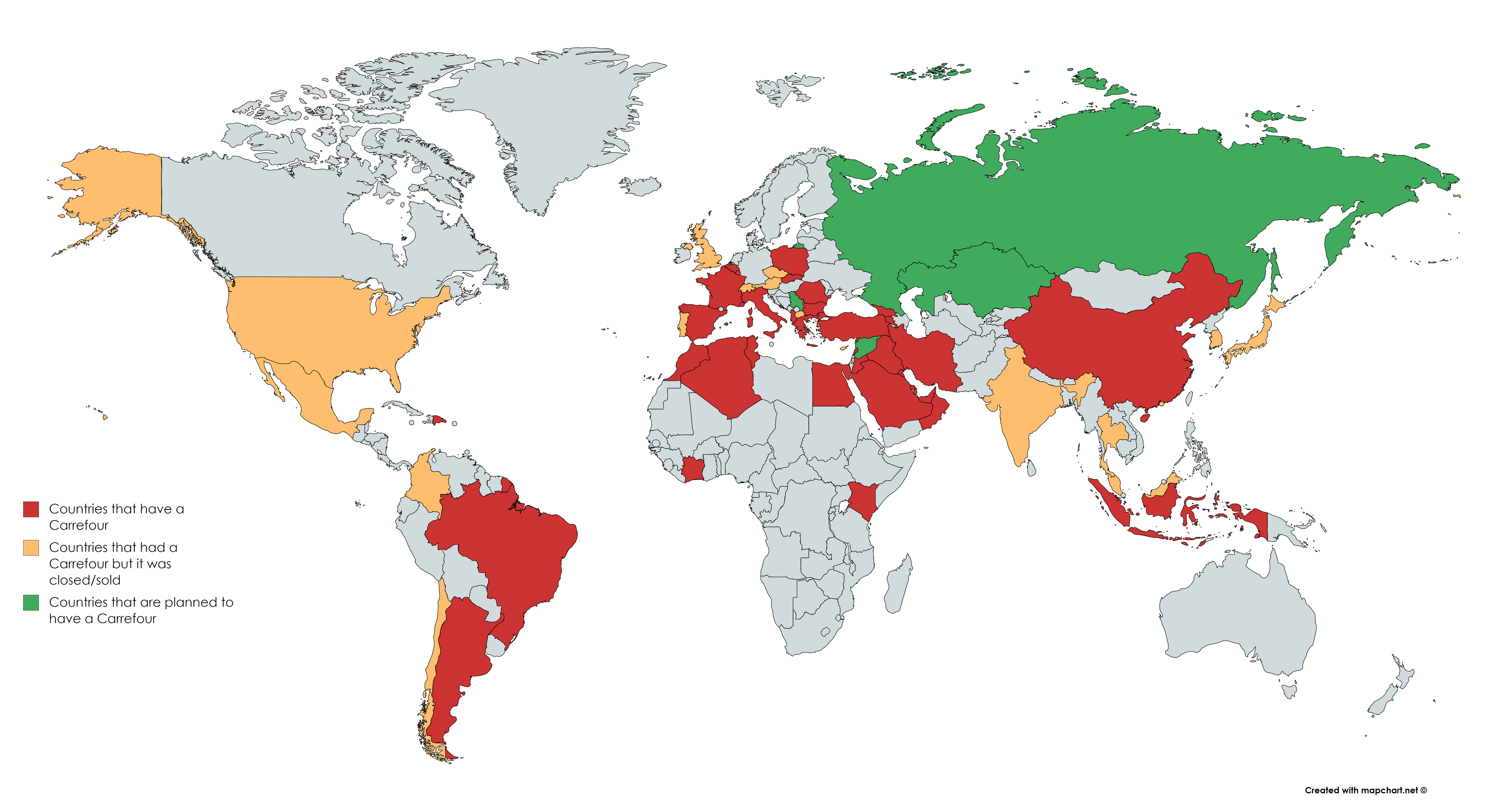 Pain Points Liés À La Carte Du Monde Magasin Carrefour WorldWide MapPorn