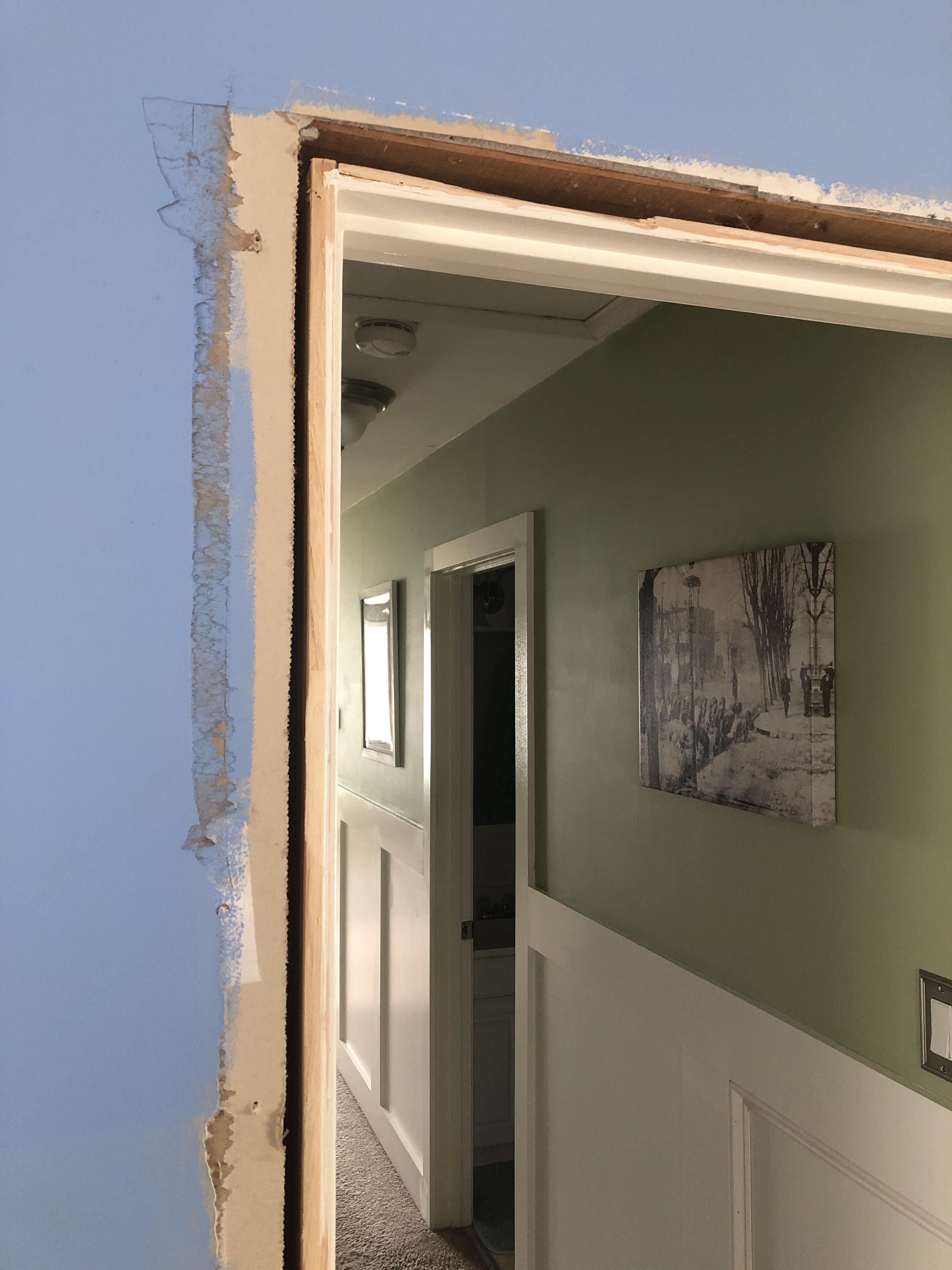 What’s the best way to fix the skin ripped from drywall? Top left