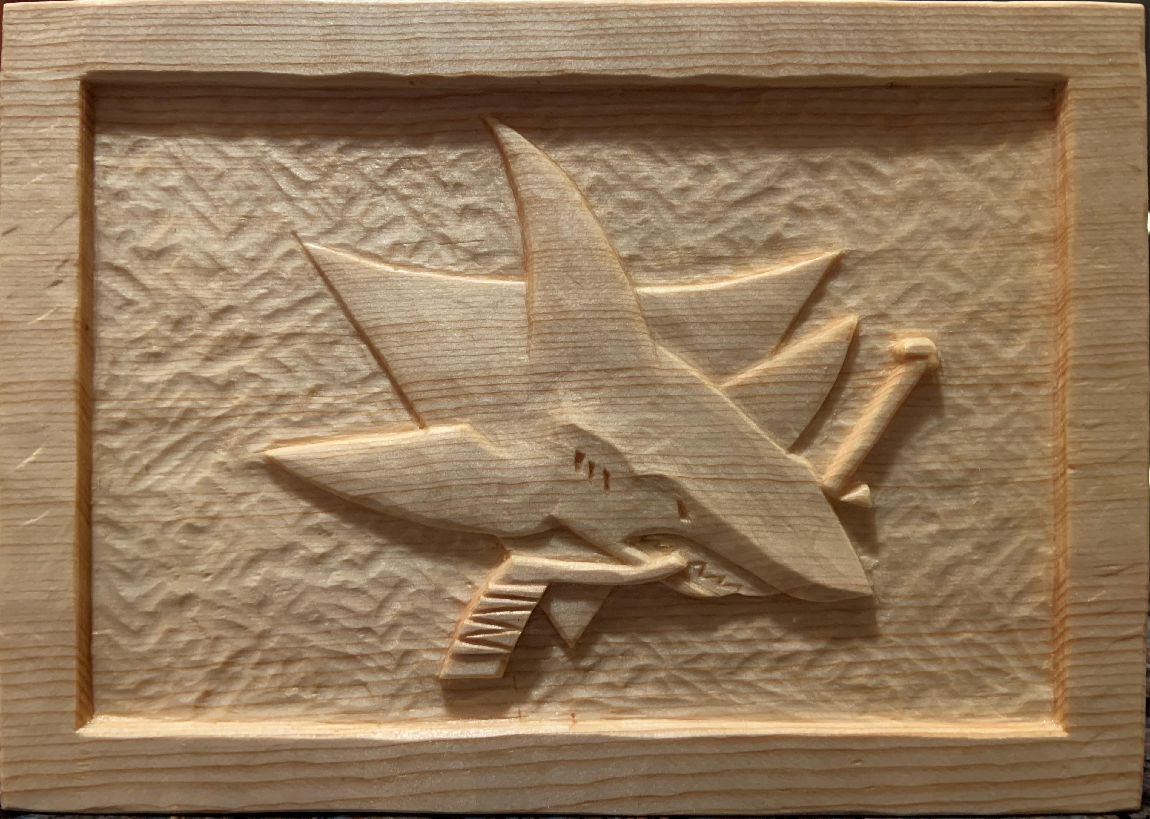 Wood carving Handcarved a spoon with rat as a handle for christmas