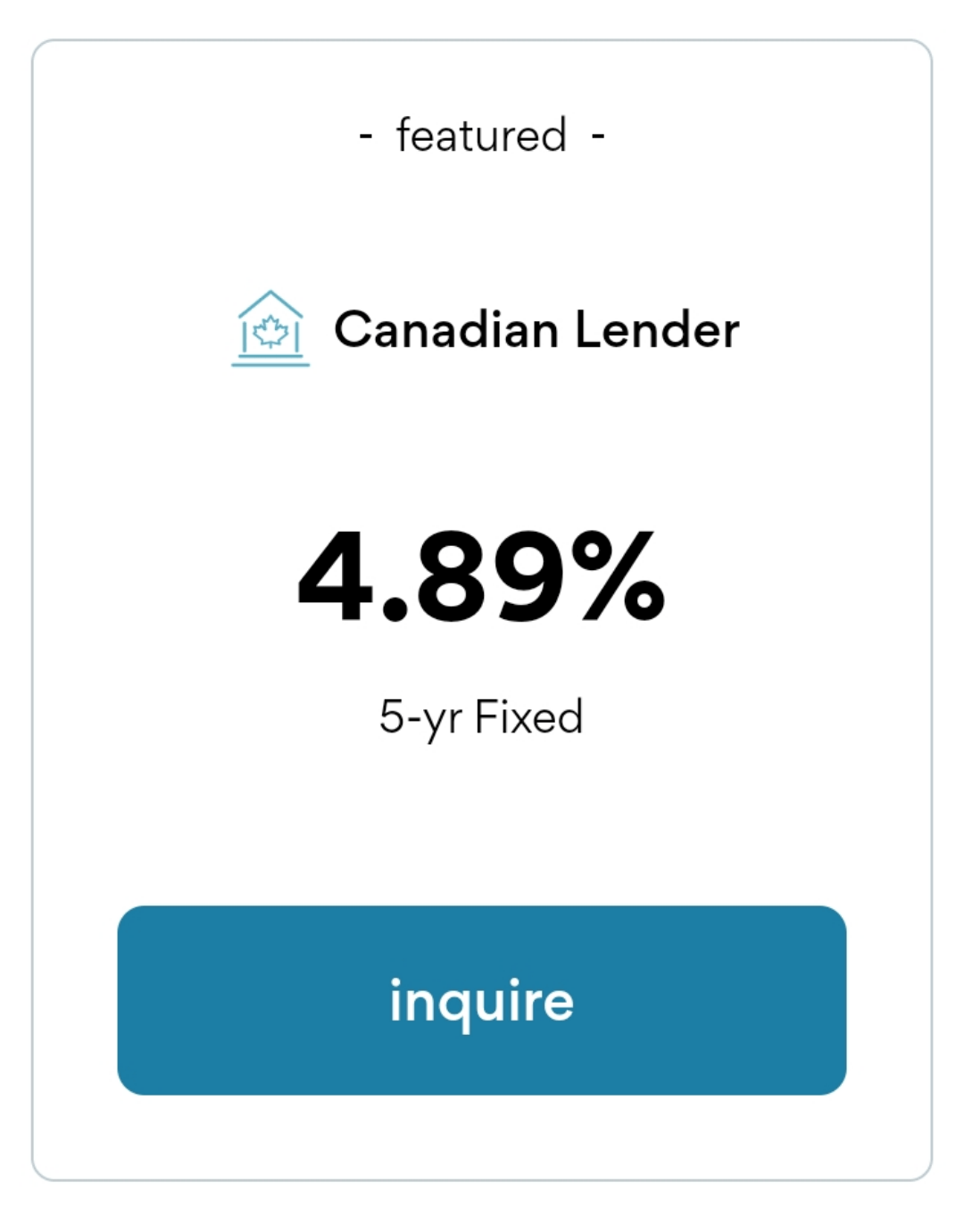 Mortgage Rates 5 year fixed now 4.89 r/TorontoRealEstate