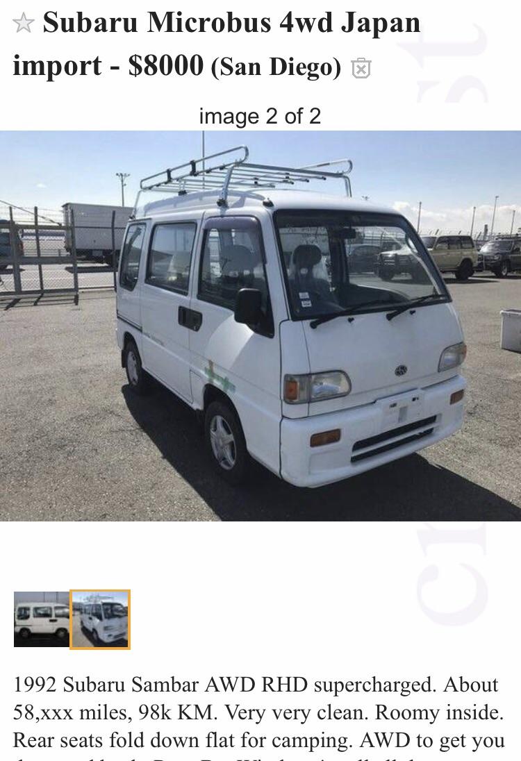 Spotted this on Craigslist, very tempting. r/subaru