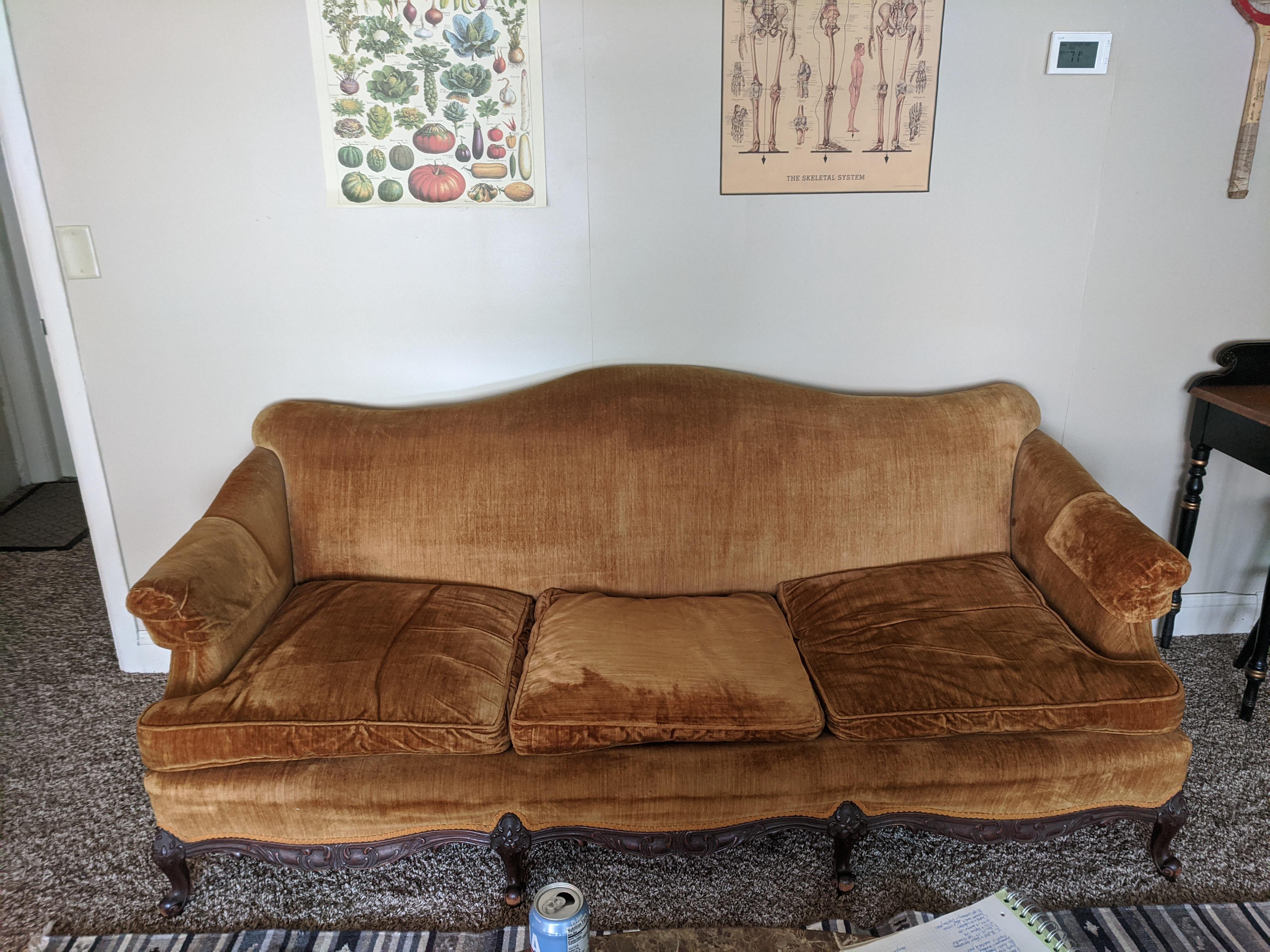 50 Vintage gold couch from marketplace! r/ThriftStoreHauls