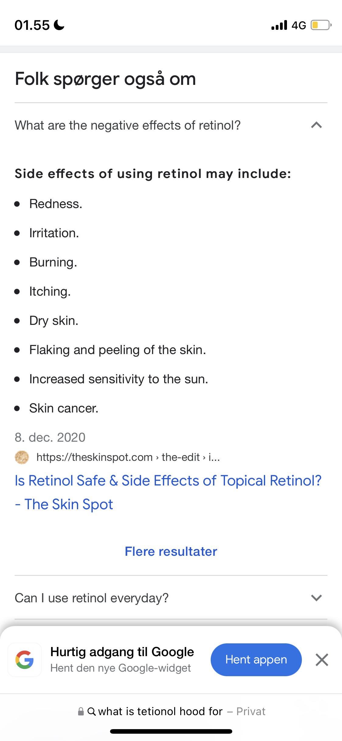 [acne] i Googled side effects on using retinol skin cancer??😅 r