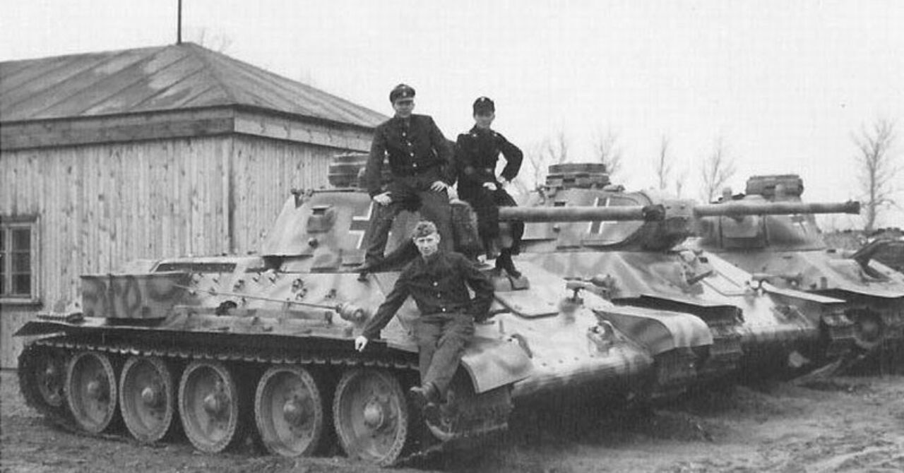 The Soviet T3476 tanks captured by the Germans were put into service