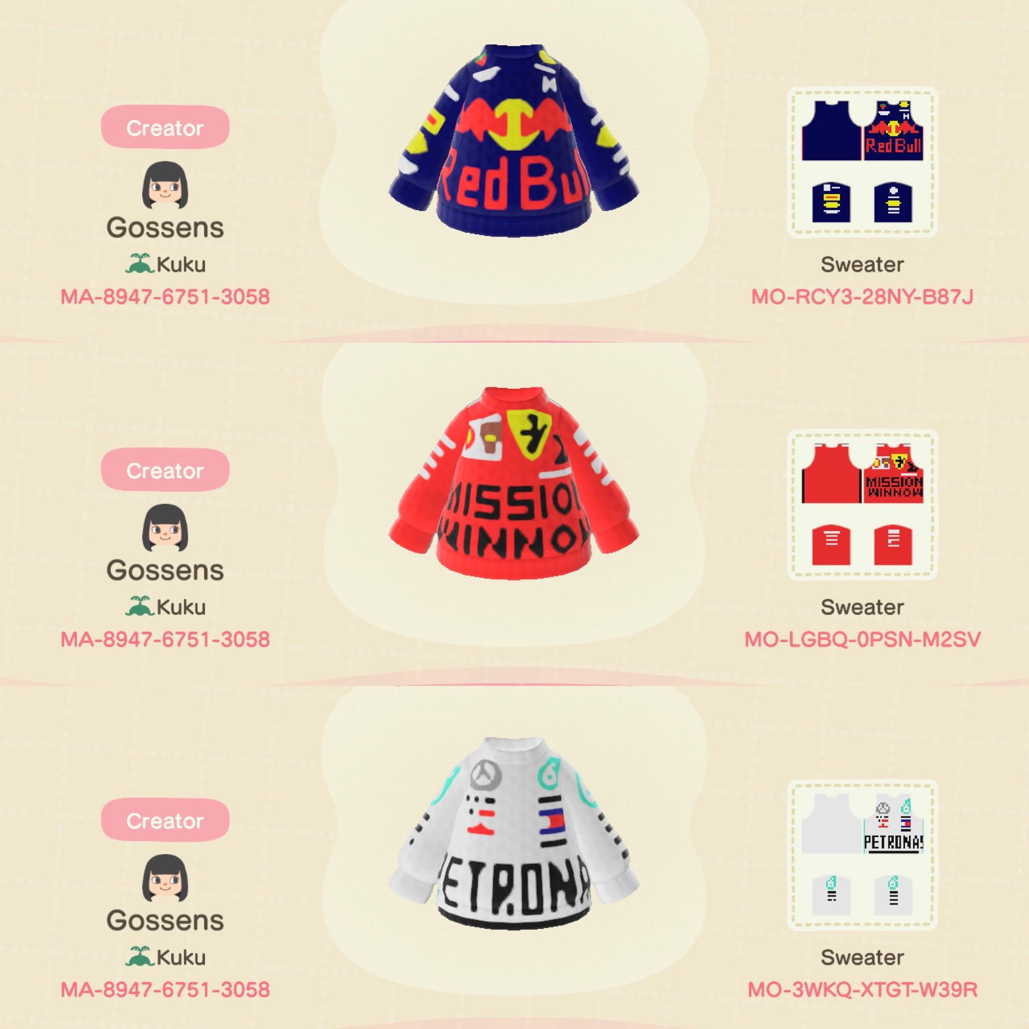 Animal crossing clothes r/formula1
