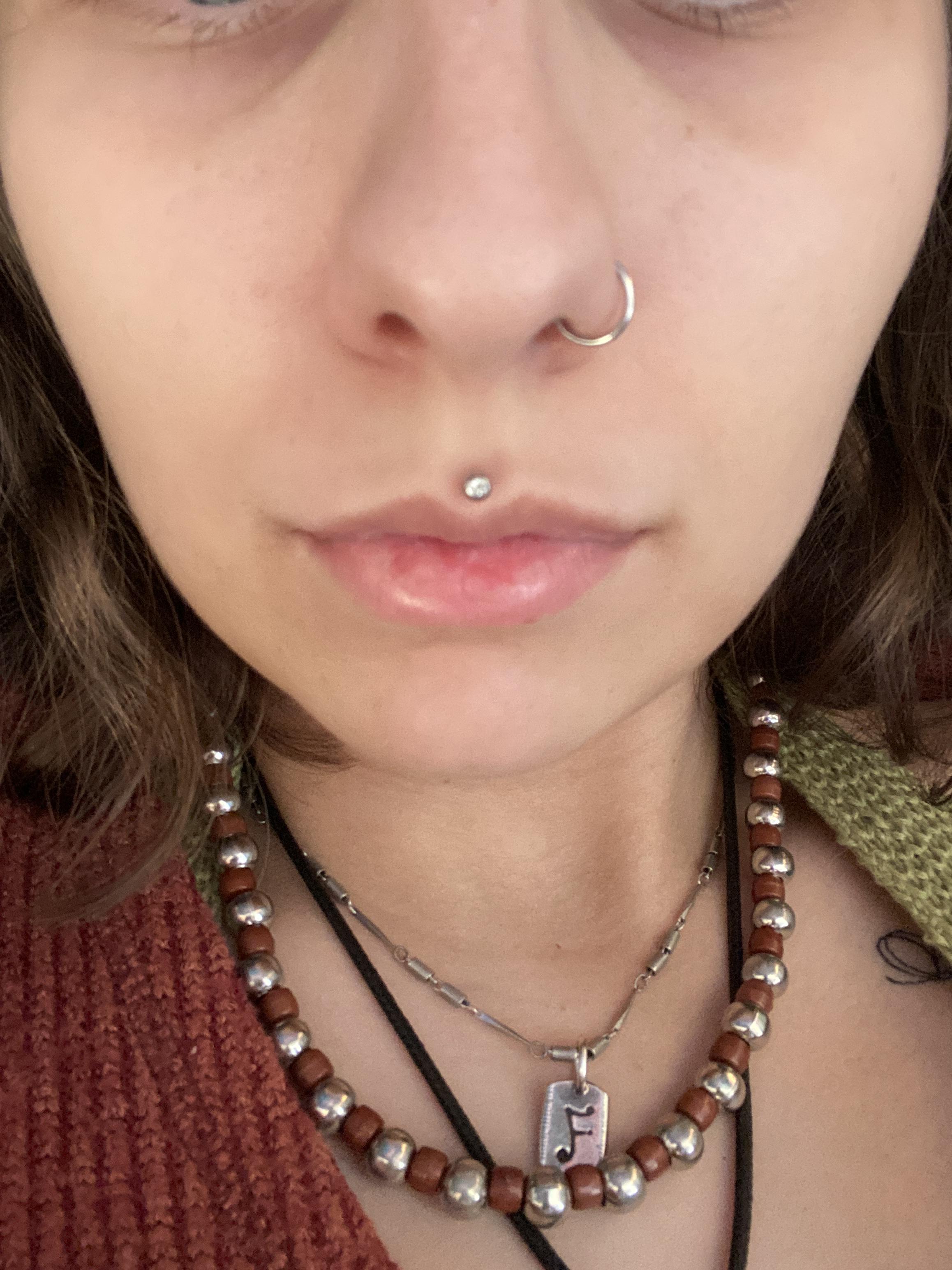 Is my Medusa pierced to low? r/piercing