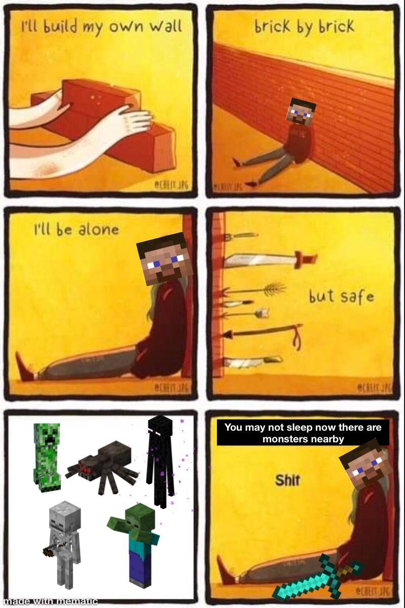 Creeper? Aw man... r/memes