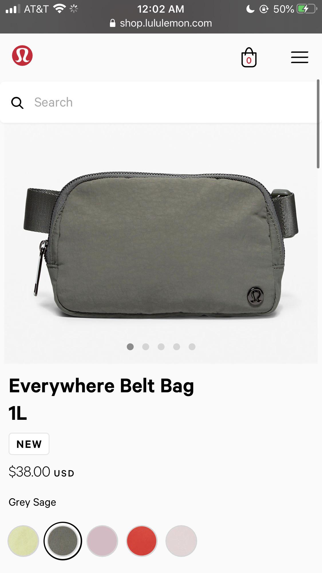 Restock Grey Sage Everywhere Belt Bag (only a few left!) r/lululemon