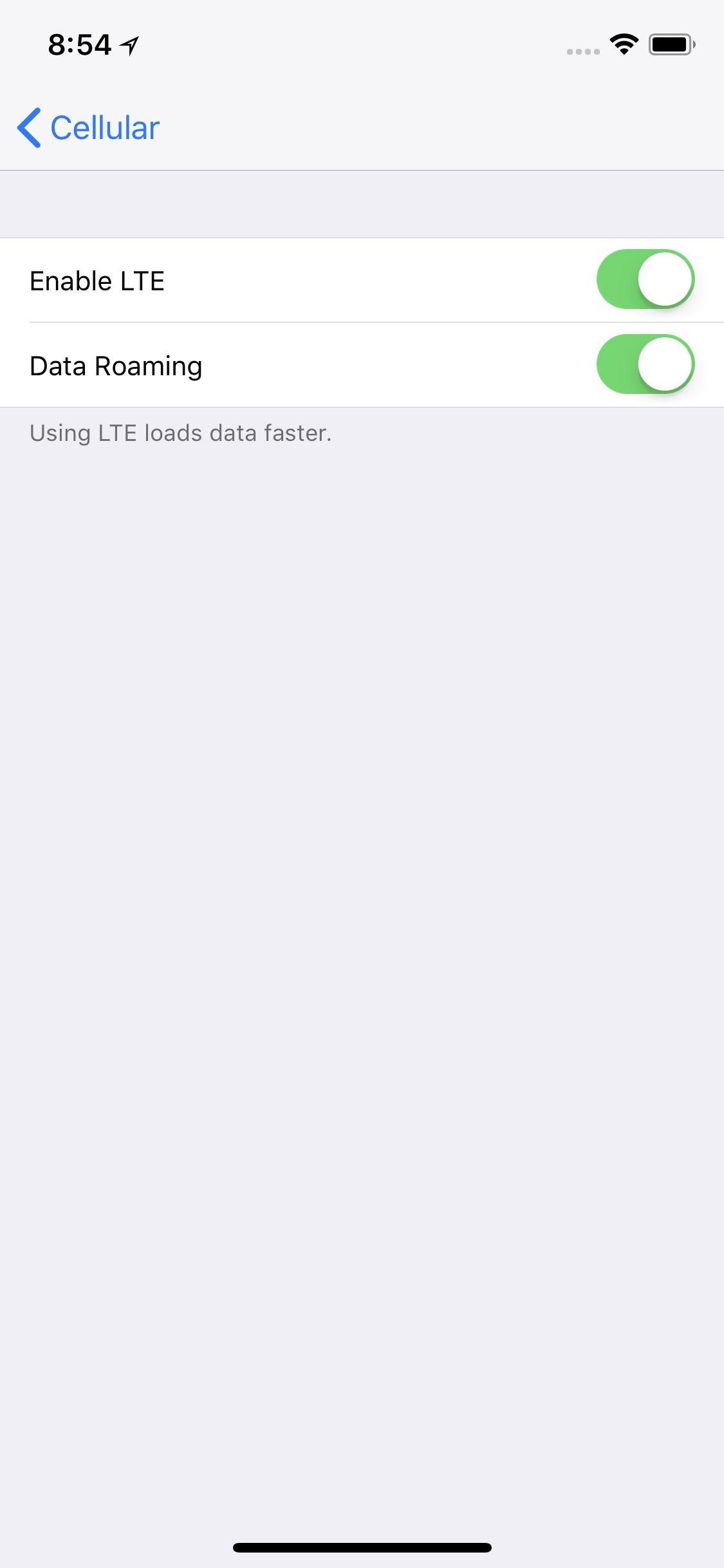 WiFi calling or the carrier update disabled personal hotspot and the