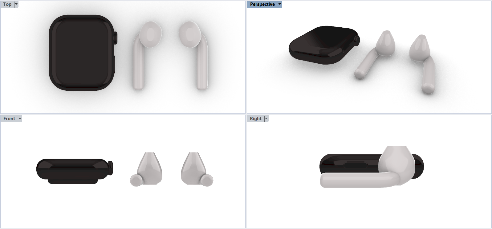 I Made 3d Models Of The Airpods And Apple Watch Series 4 44mm If You Want To Use It For A Project Applewatch