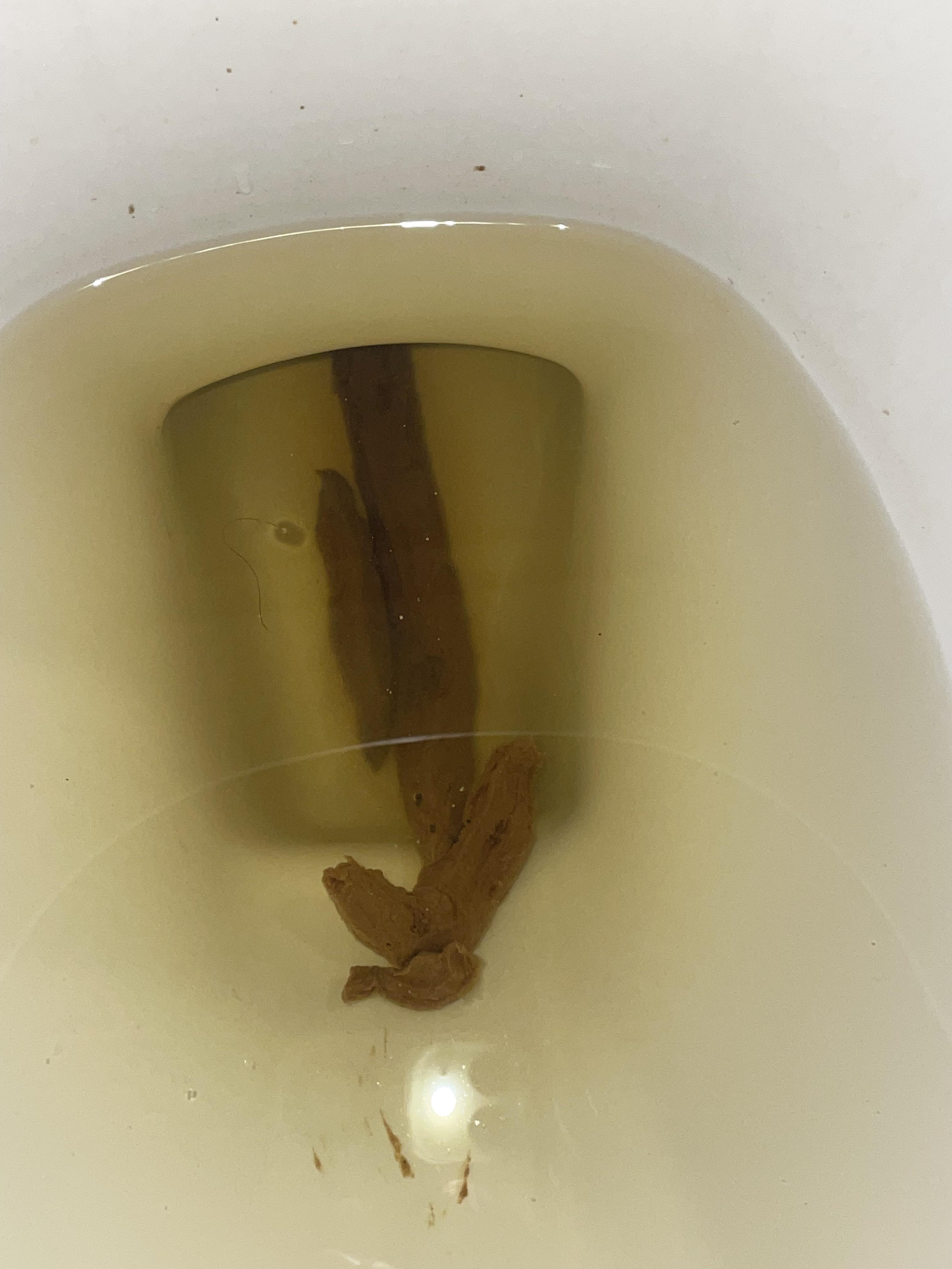 It felt like I was pushing out a big one i look down to this wtf is it