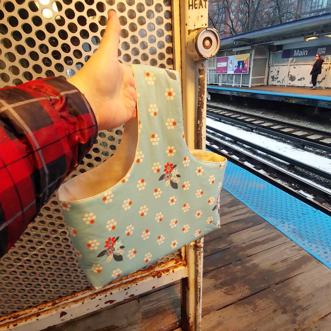 On my way home with my first completed project from my zakka sewing