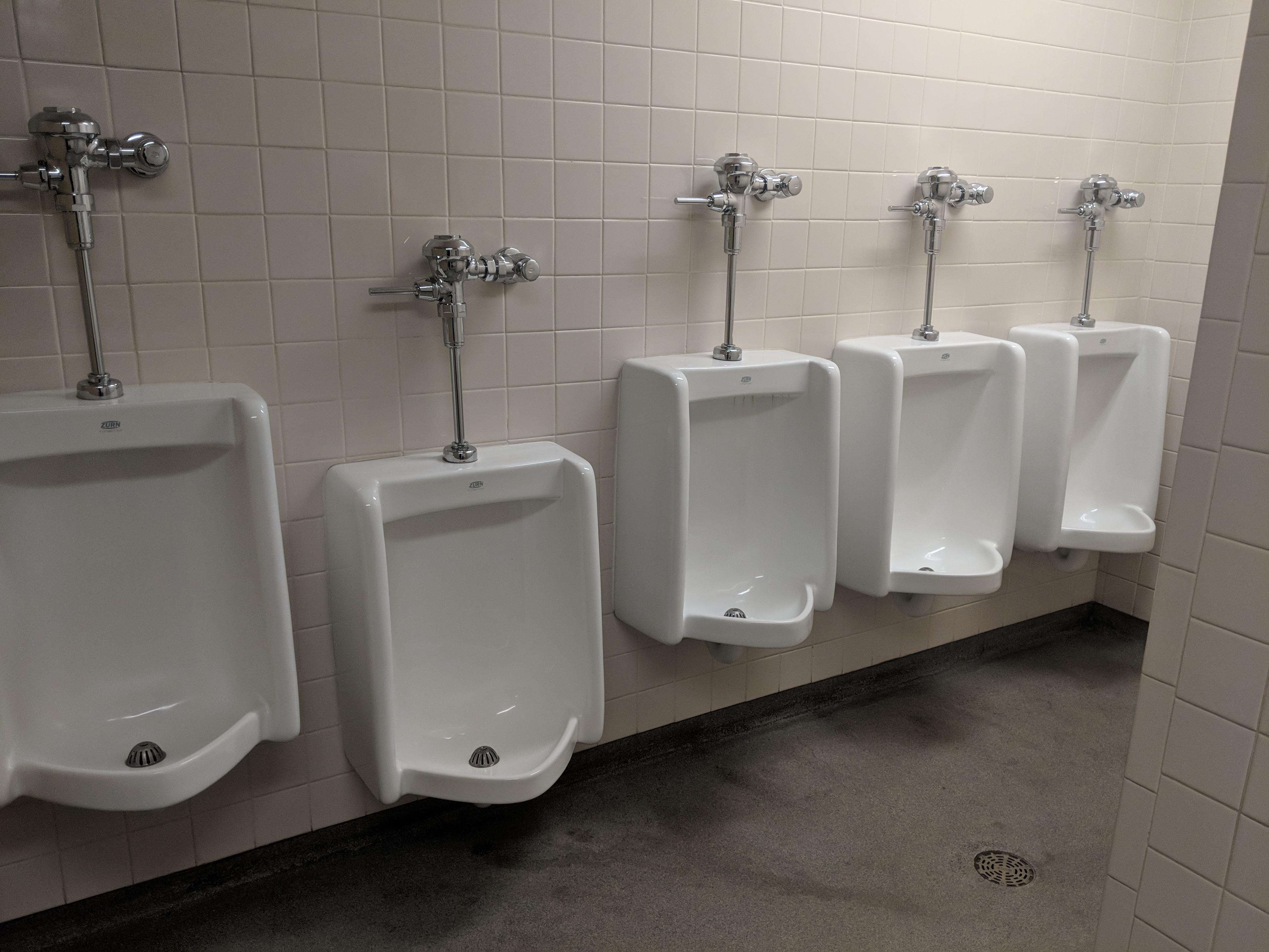 The urinals in this bathroom at my school. r/mildlyinfuriating