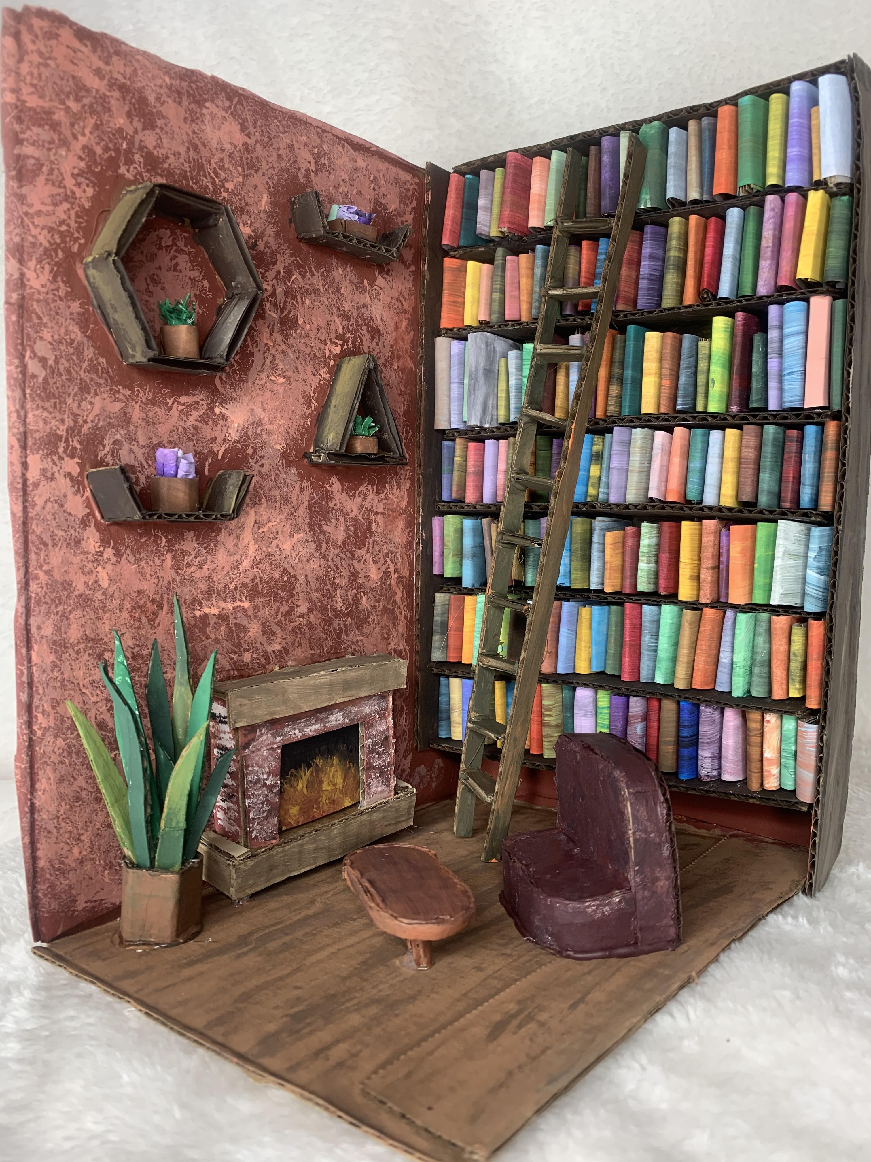Miniature library I made r/miniatures