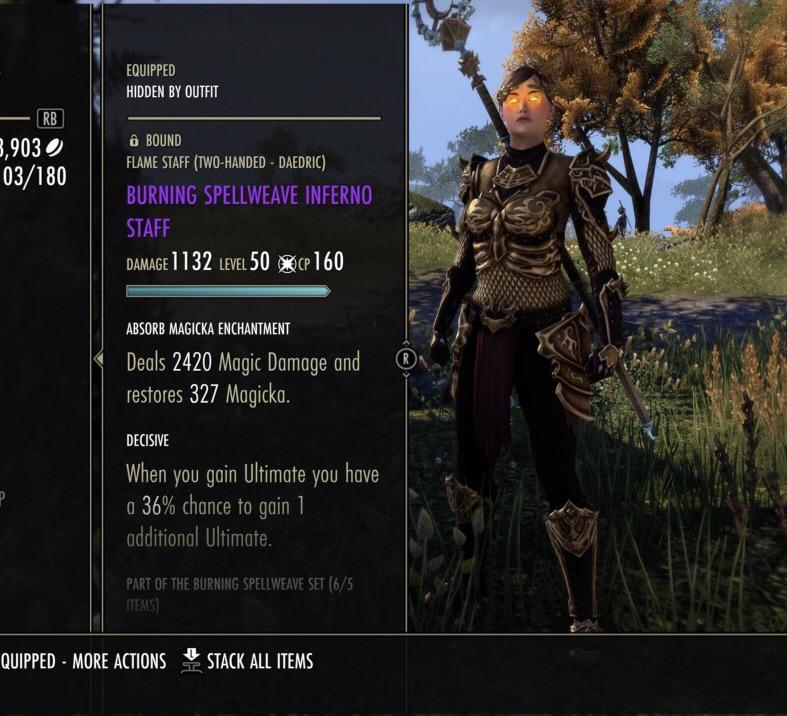 Today I won the City of Ash lottery Burning Spellseave Inferno staff