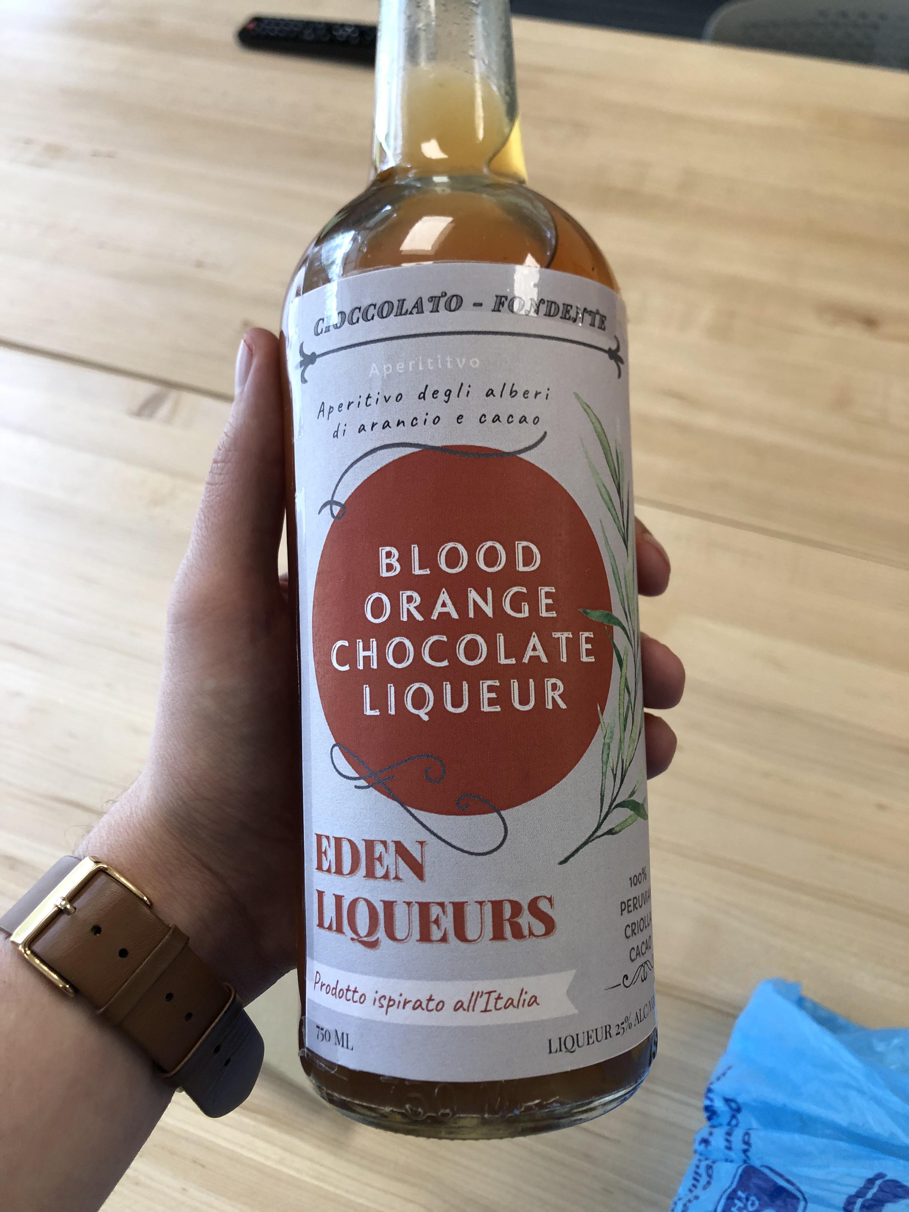 Made my own bitter orange, chocolate liqueur as part of a class project