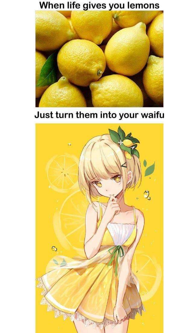 I Love lemons, and you? r/animememes