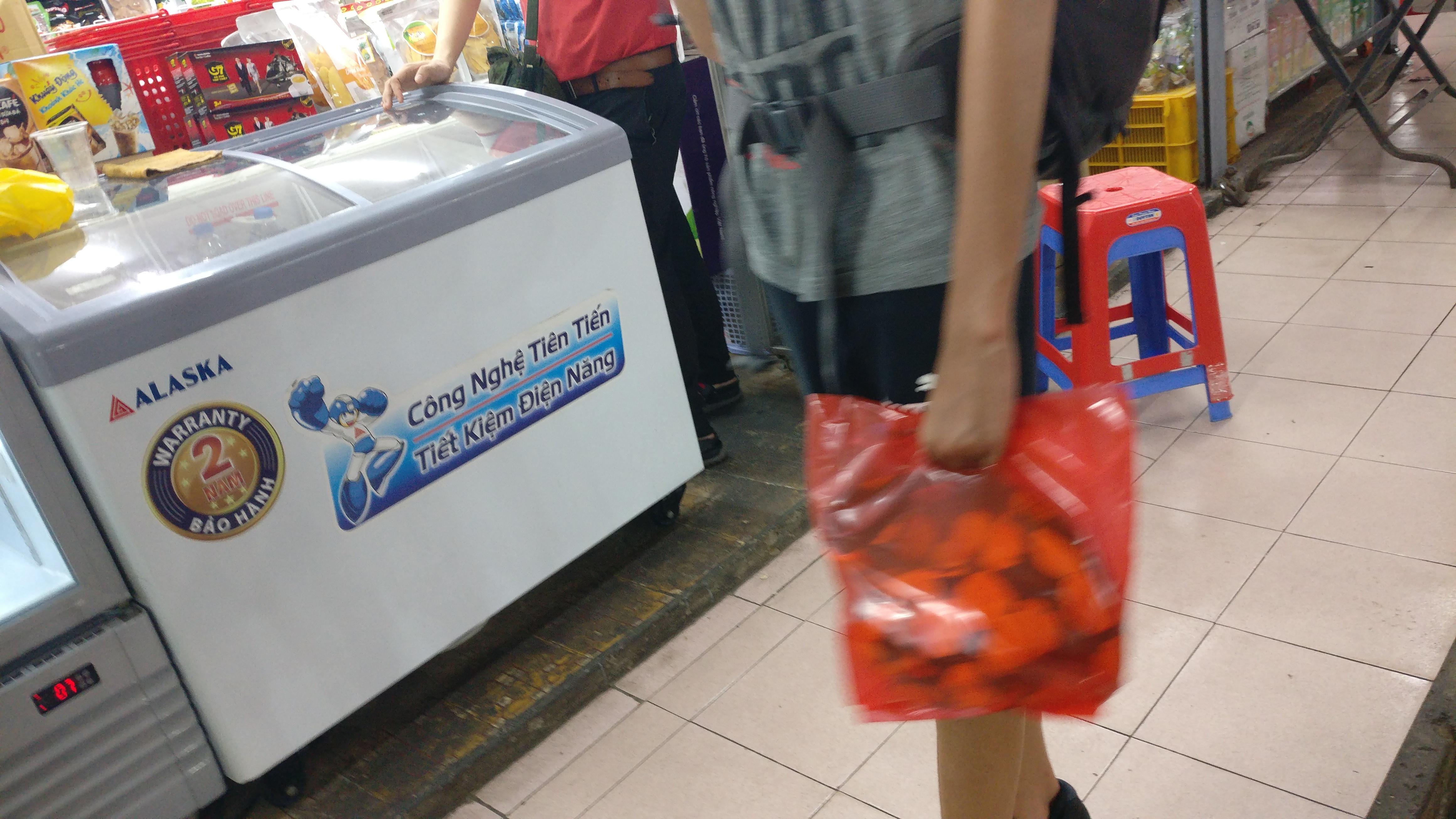 Rock on a fridge in a Vietnamese market was the last thing I expected