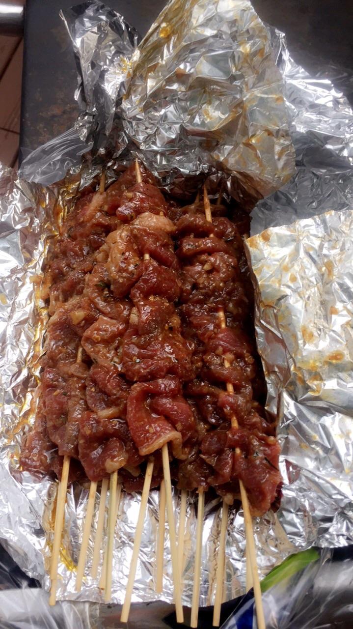 Cambodia Kamai style beef on a stick. r/BBQ