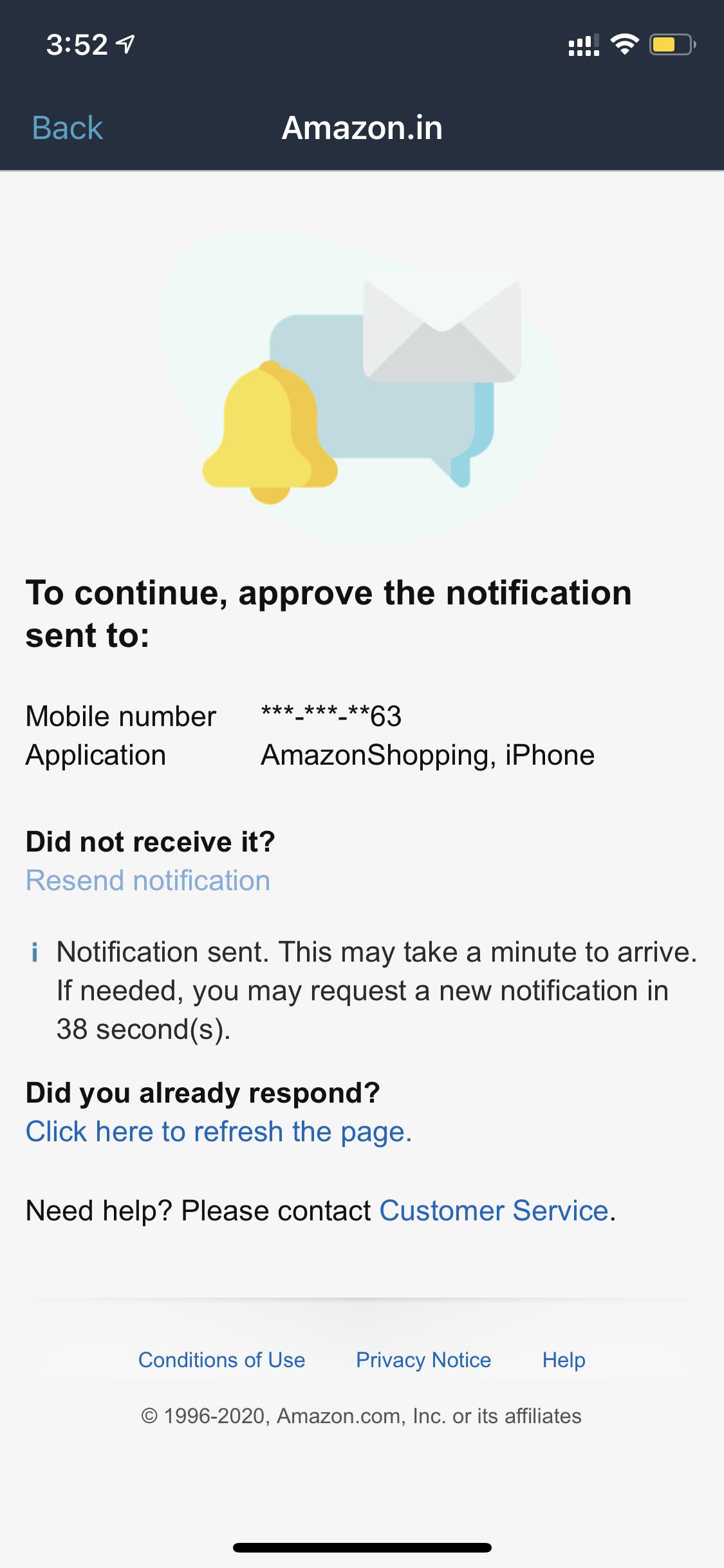To signin into my amazon app I have to approve this request, but to