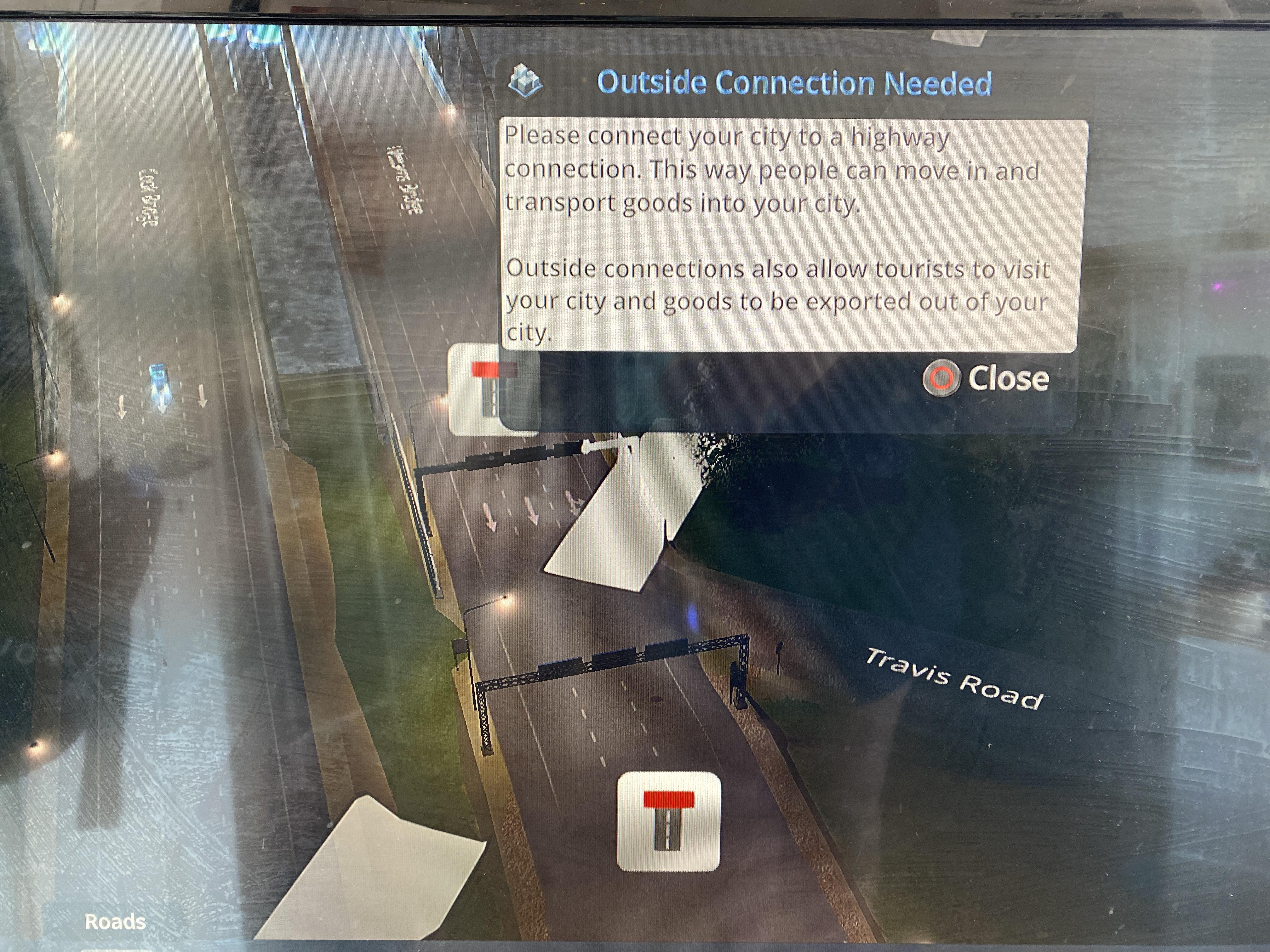 Outside connection has changed its direction and is unable to change