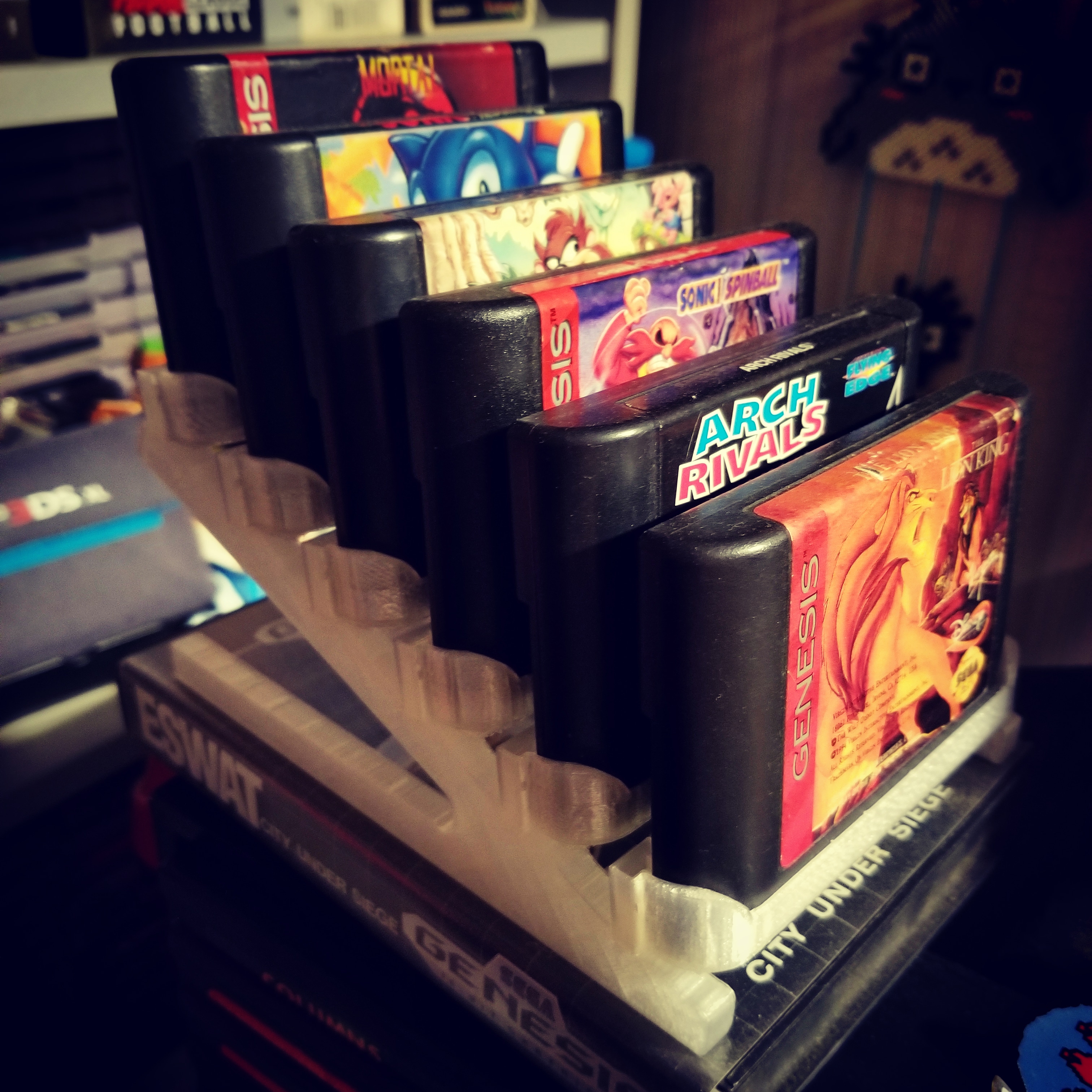 Got this little game stand for genesis games put some of my childhood favorites on there r