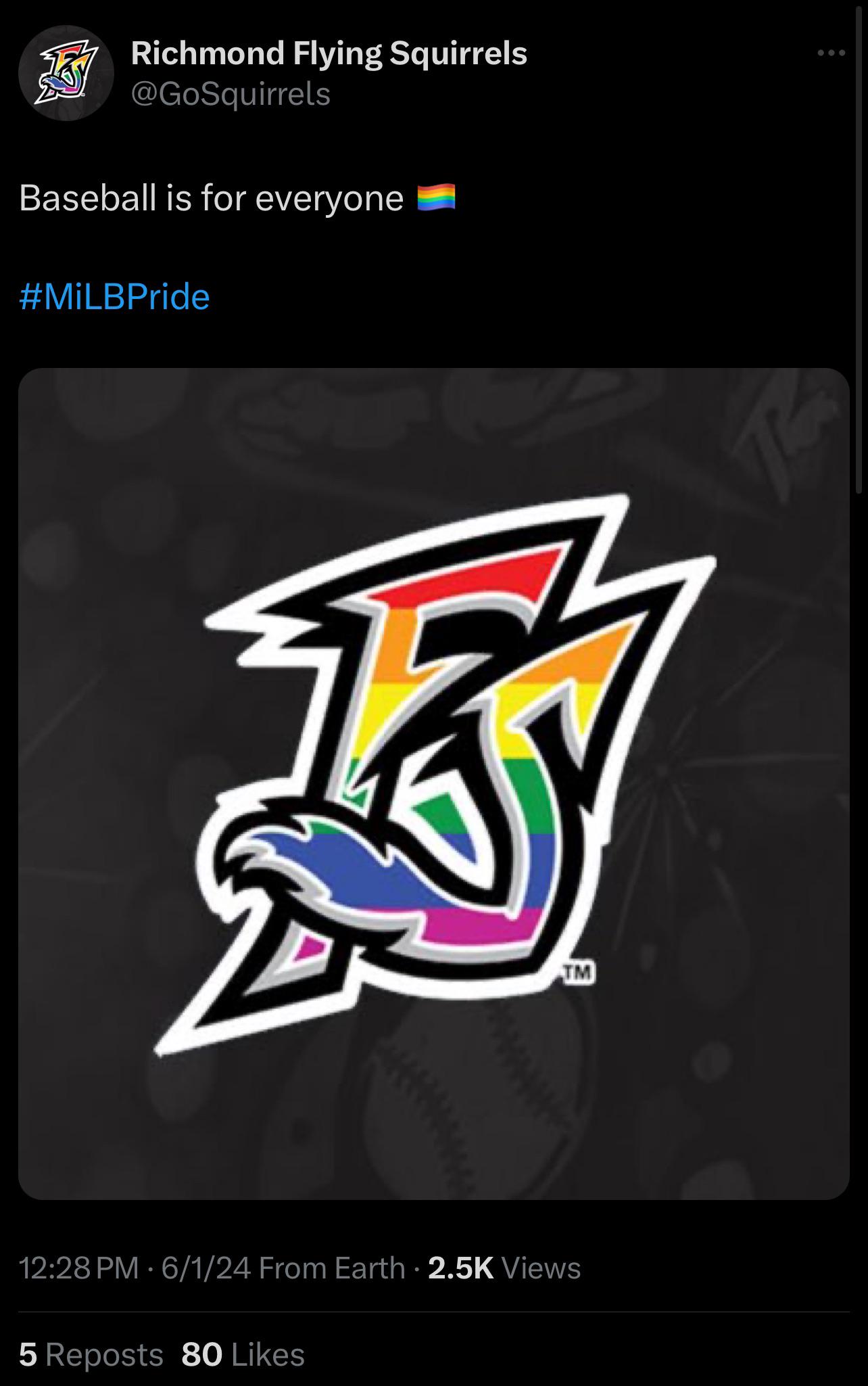 Flying Squirrels Pride Post r/rva