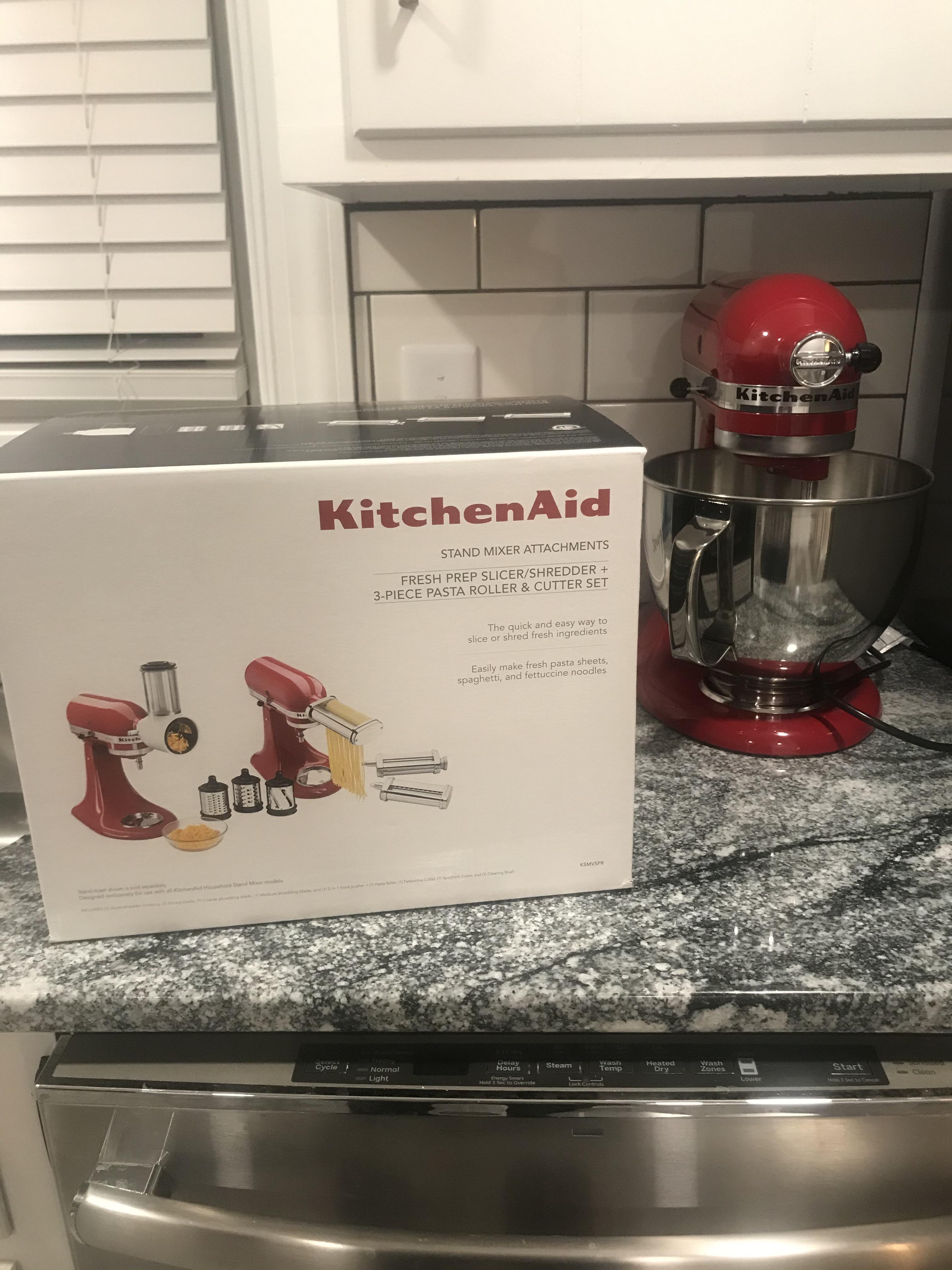 My friend bought me a Kitchen Aid before finding out that my fiancé got me one for Christmas. So
