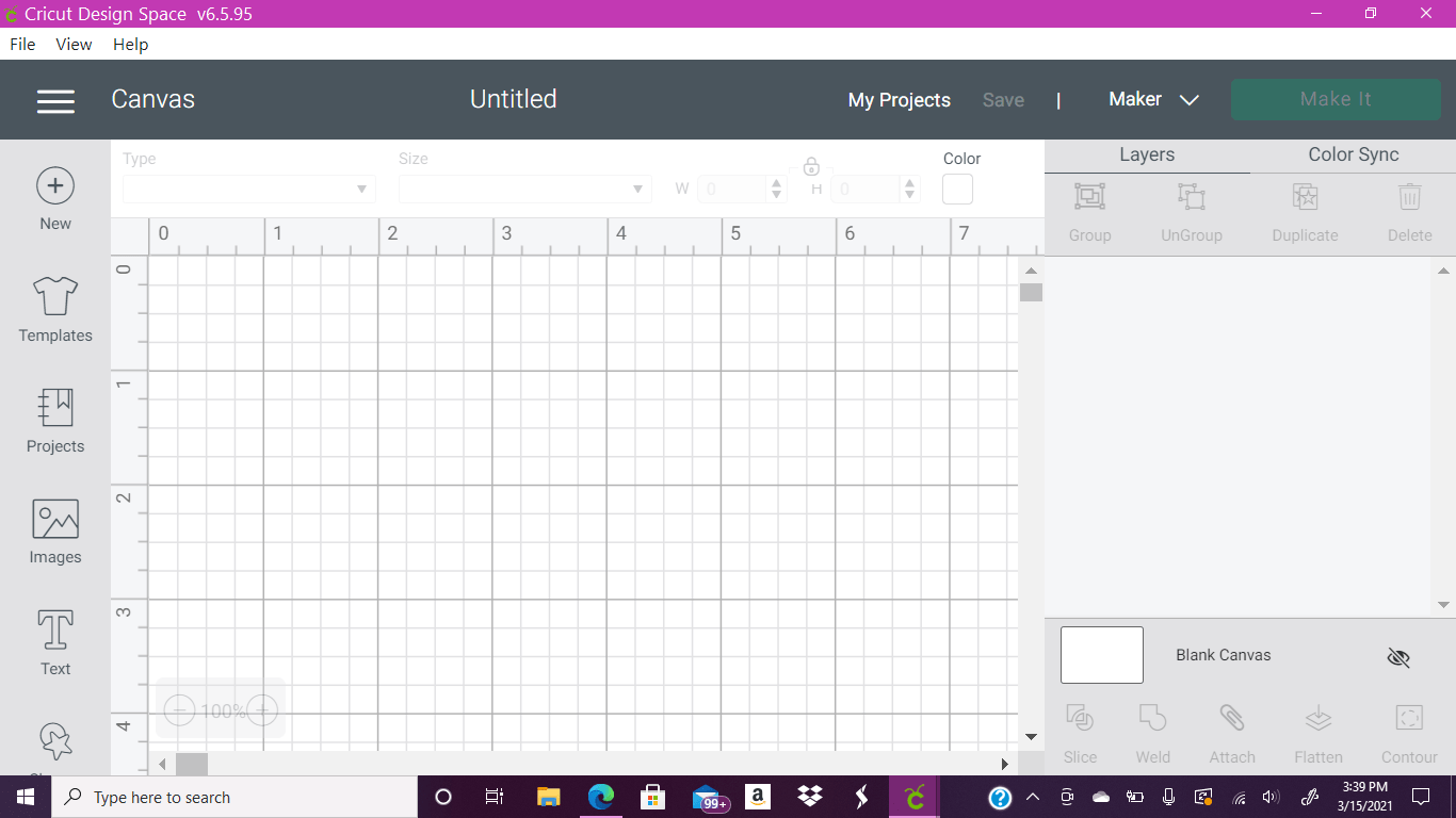 Windows 10 display issues. Design space not fully displaying and I