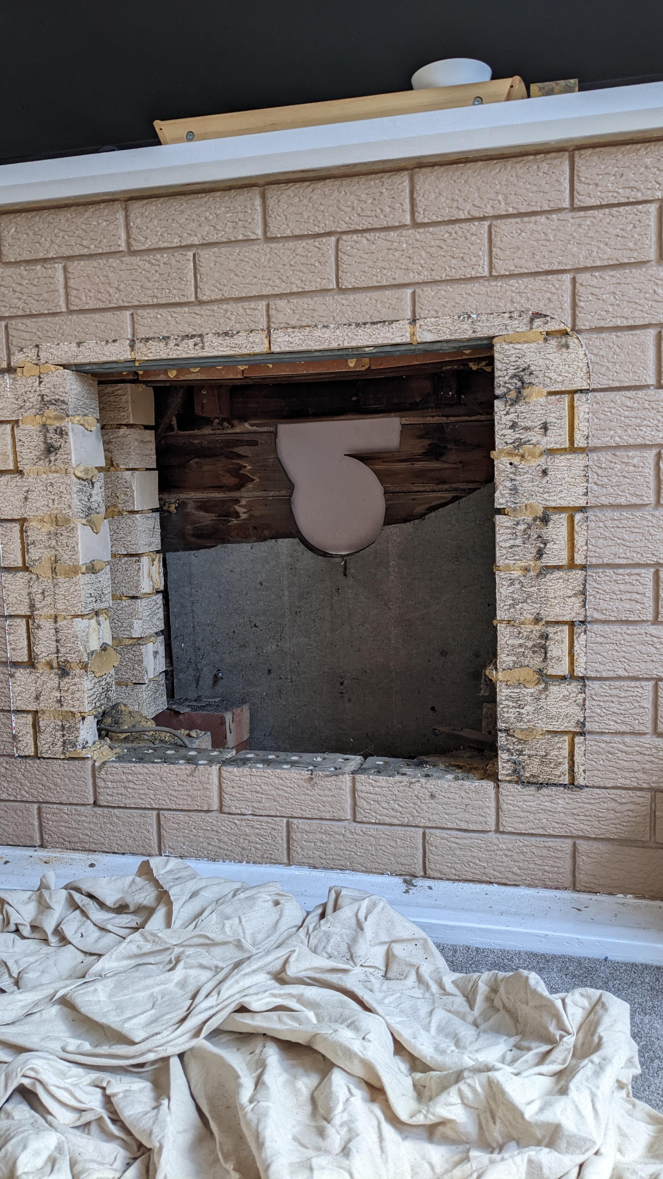 Help please! How to fix giant hole after gas heater removal r