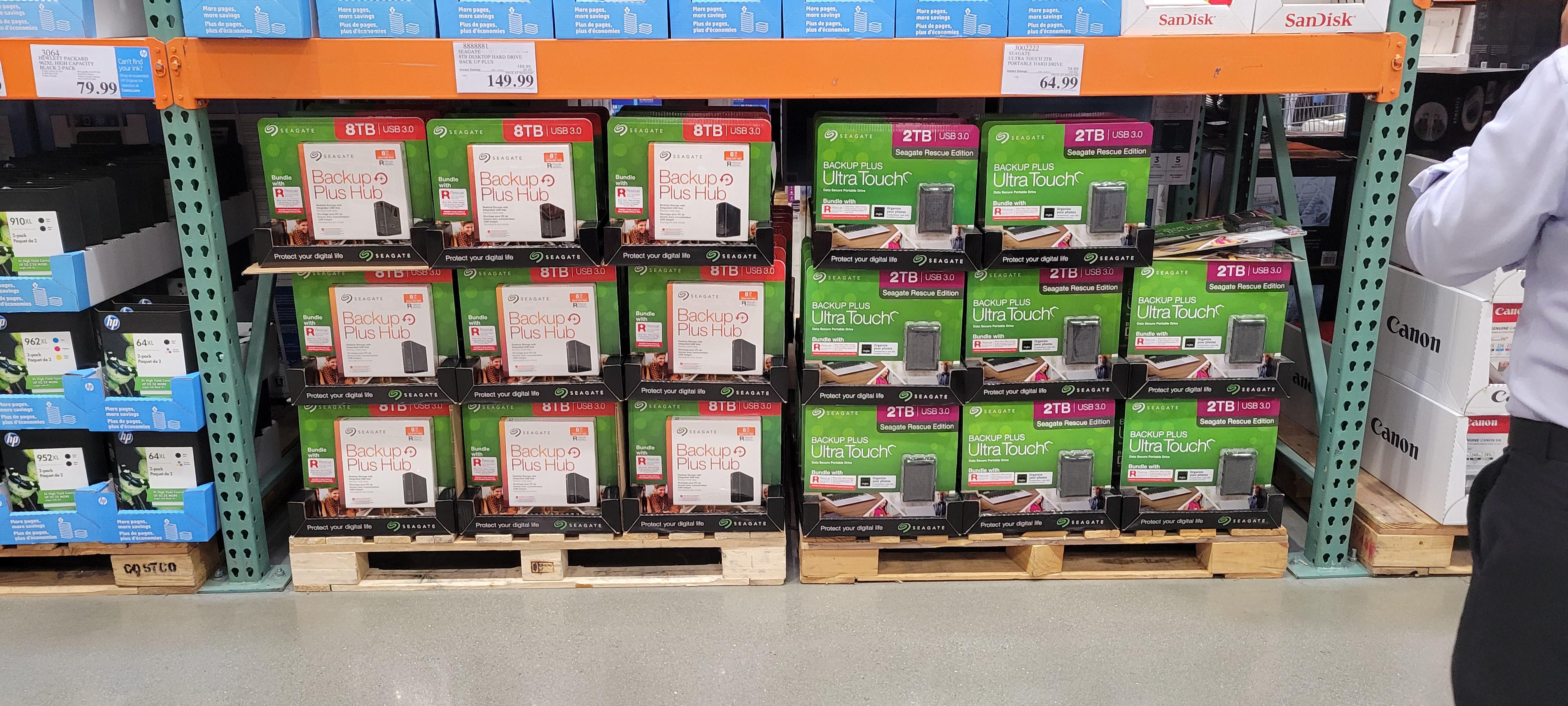 UPDATE local Costco "discounted" hard drives. Fully stocked r/chia