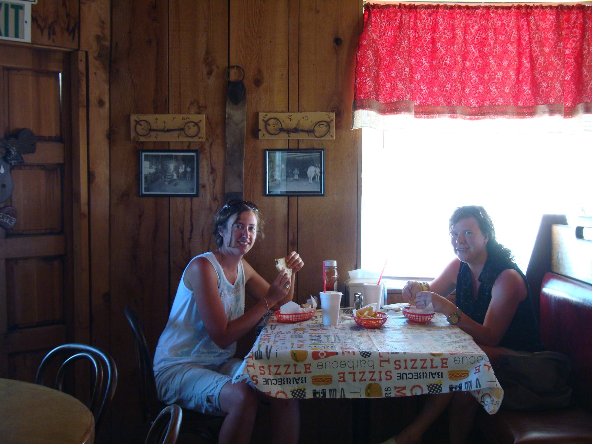 Cute little western themed restaurant in California somewhere between