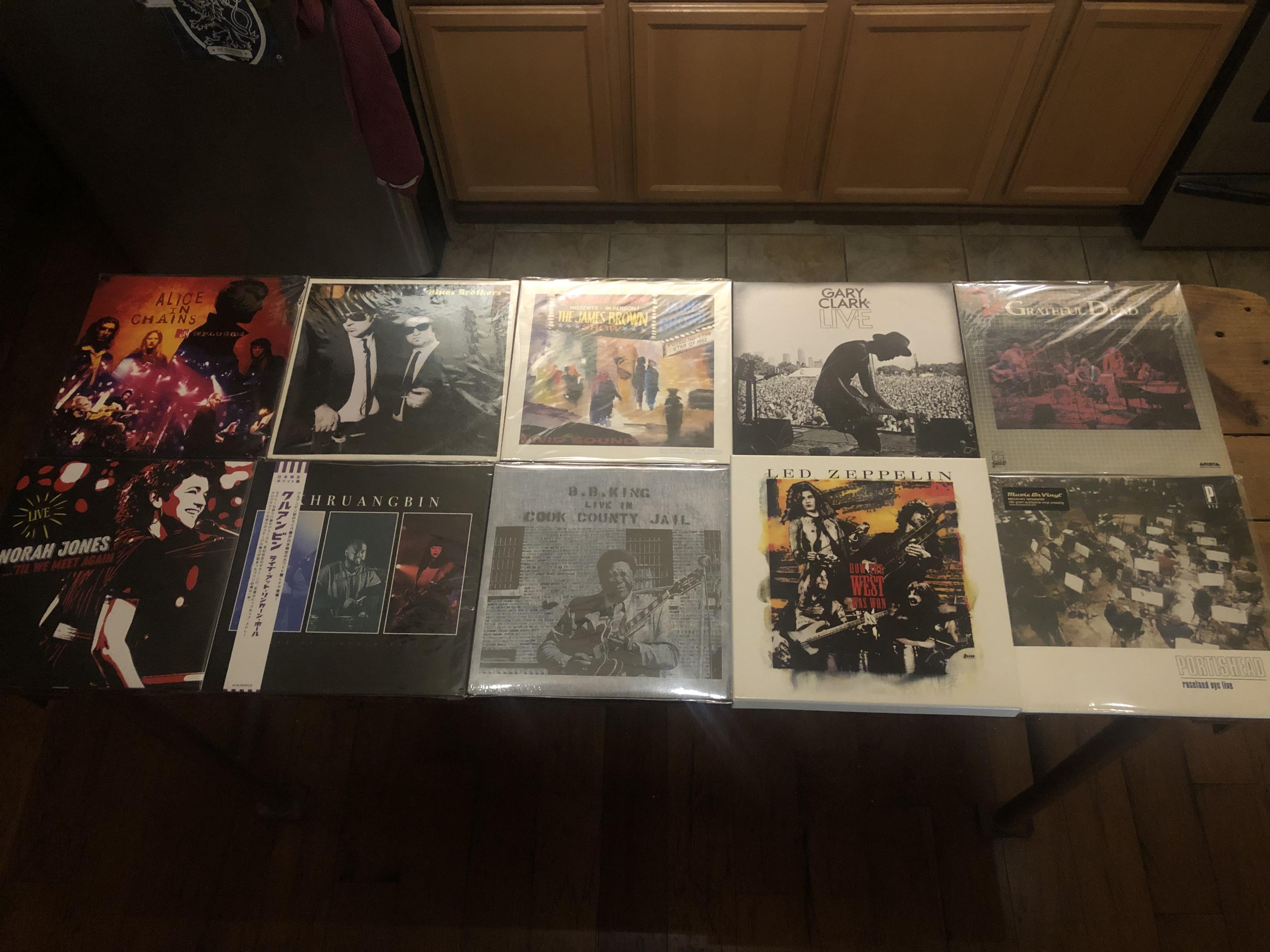 Top ten live albums not repeating artists.. vinyl