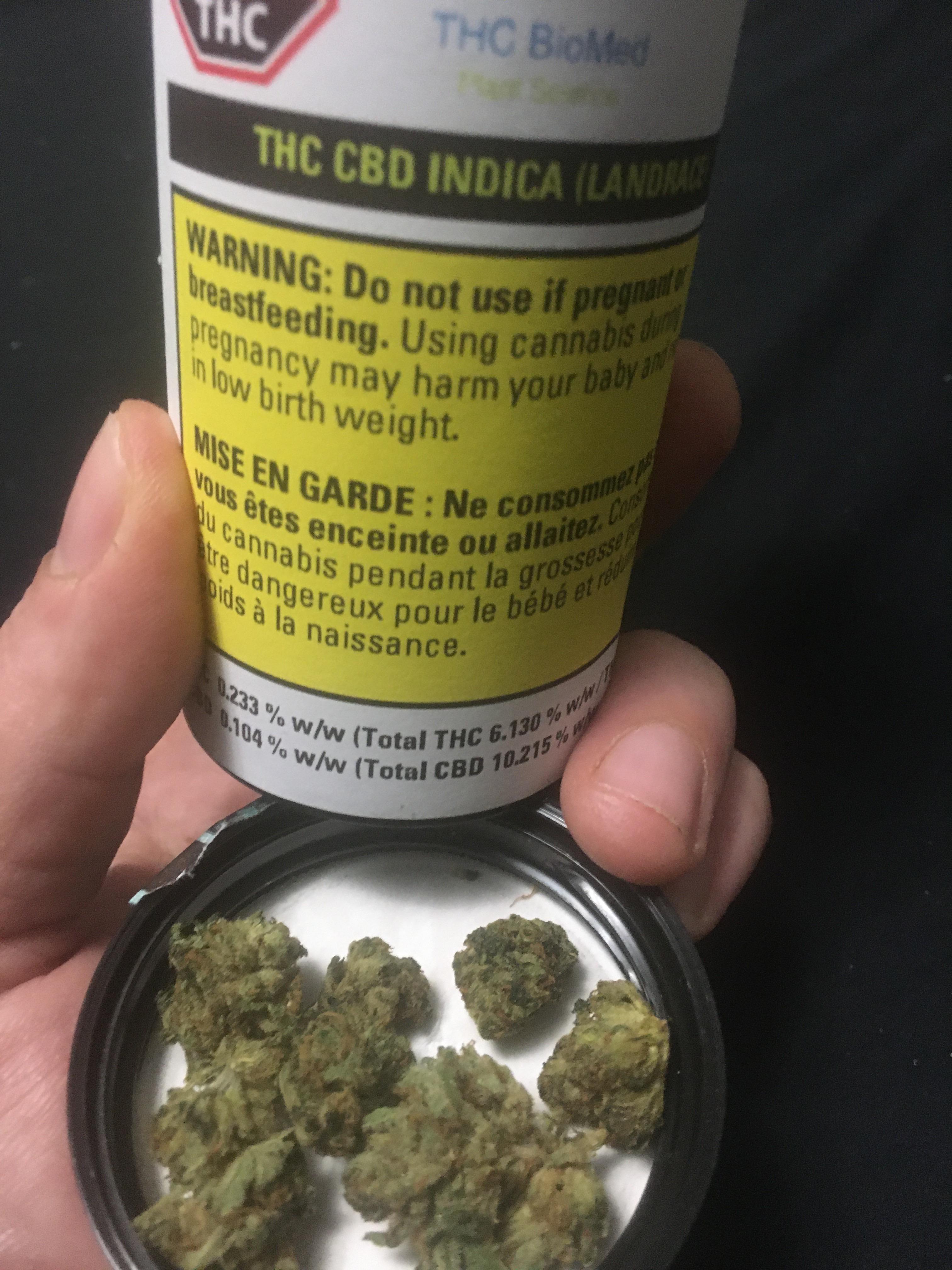 THC CBD INDICA from THC BioMed. Nice and sticky. It smells & smokes a