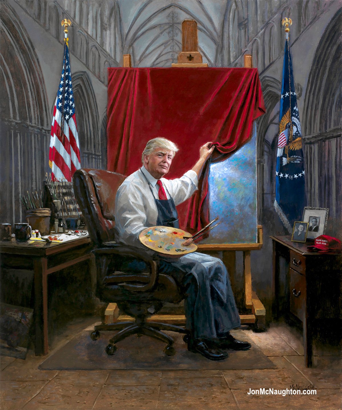 New painting by Jon McNaughton, "The Masterpiece" r/Conservative