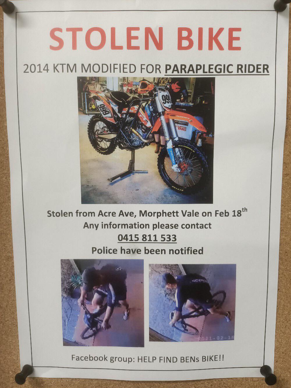Stolen bike please help ) r/Adelaide