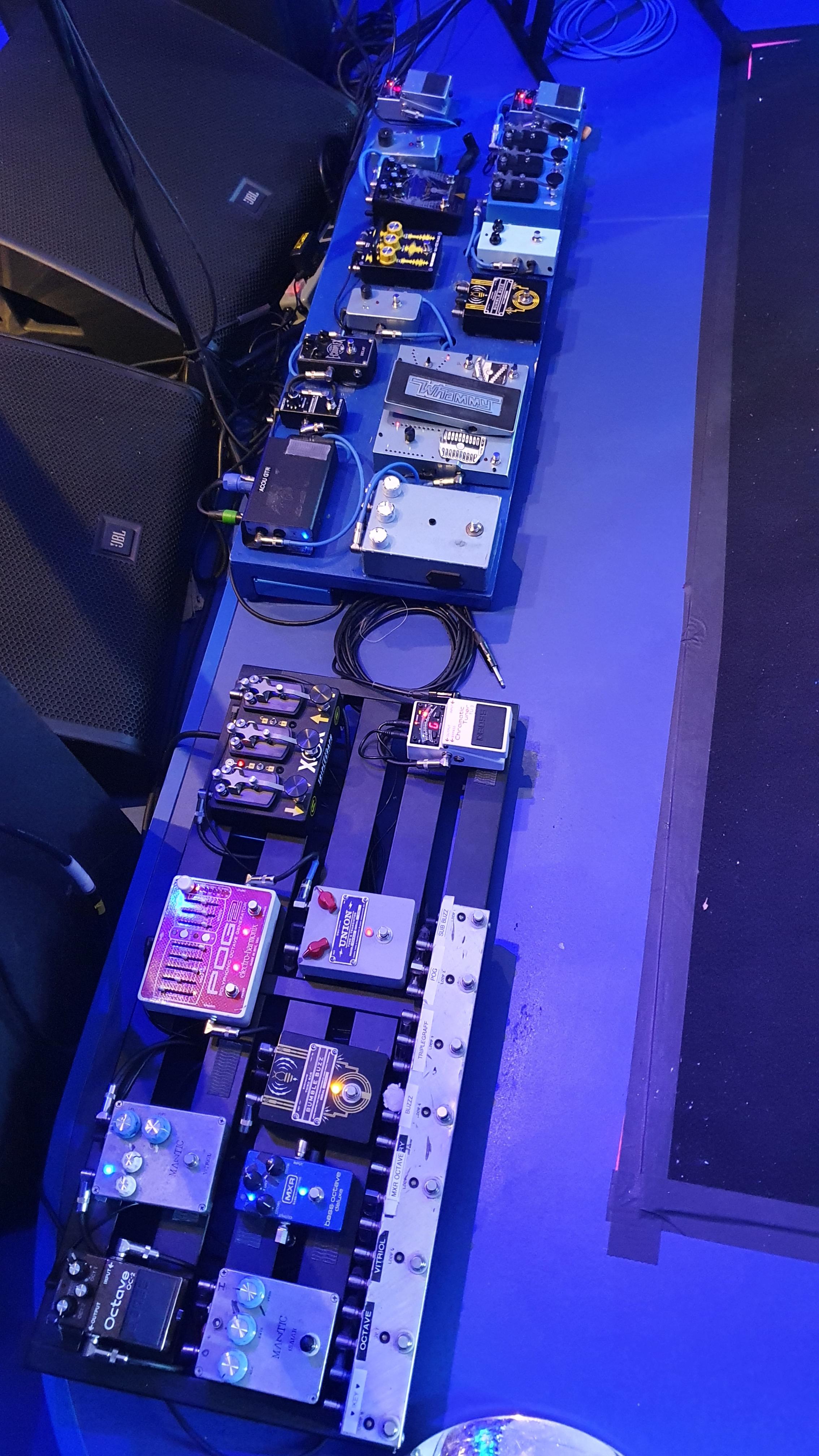 Jack White's pedalboard for tonight's gig at Third Man Records in