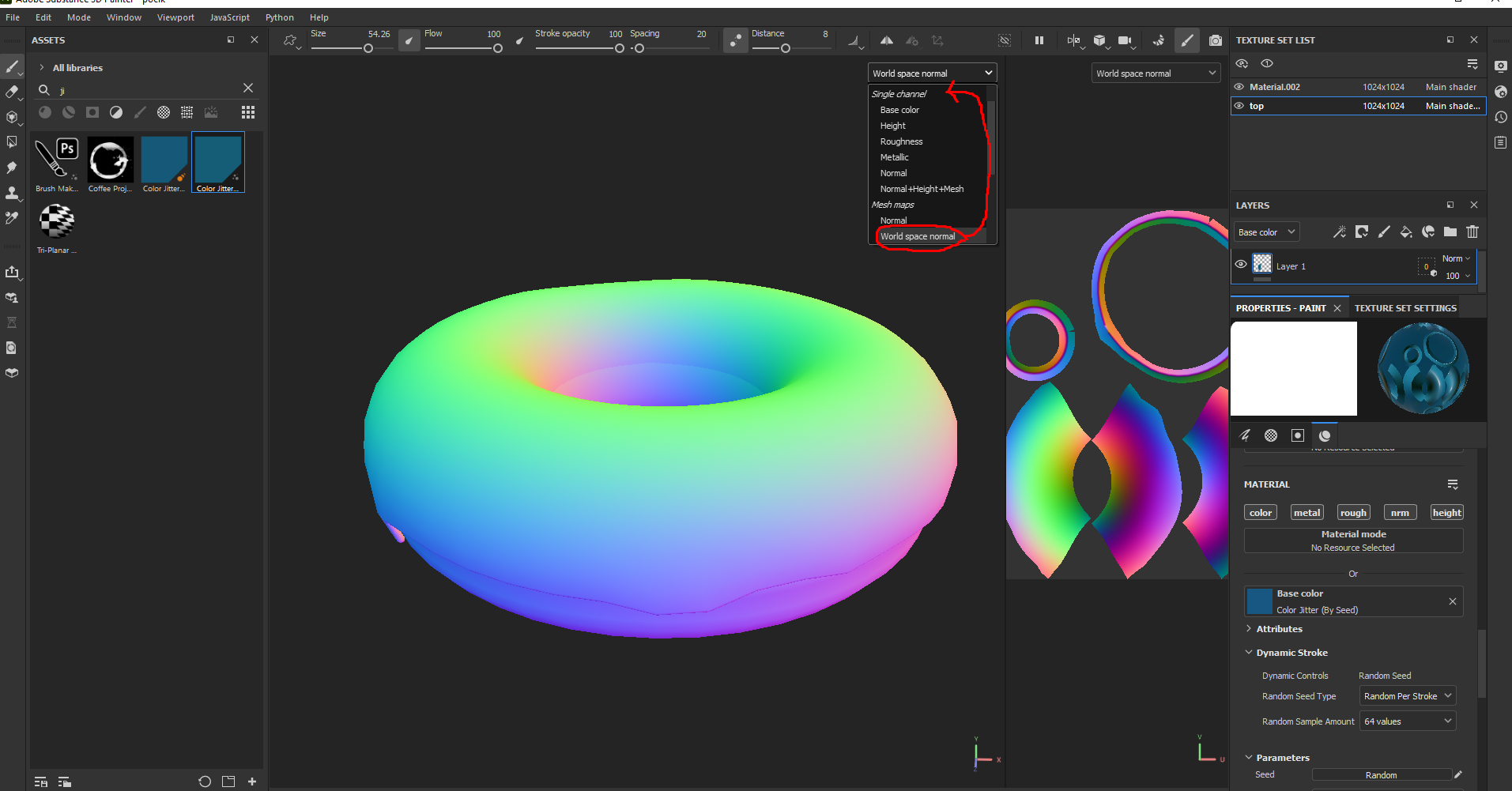 Hi, I'm new to substance painter, is it possible to make a world space