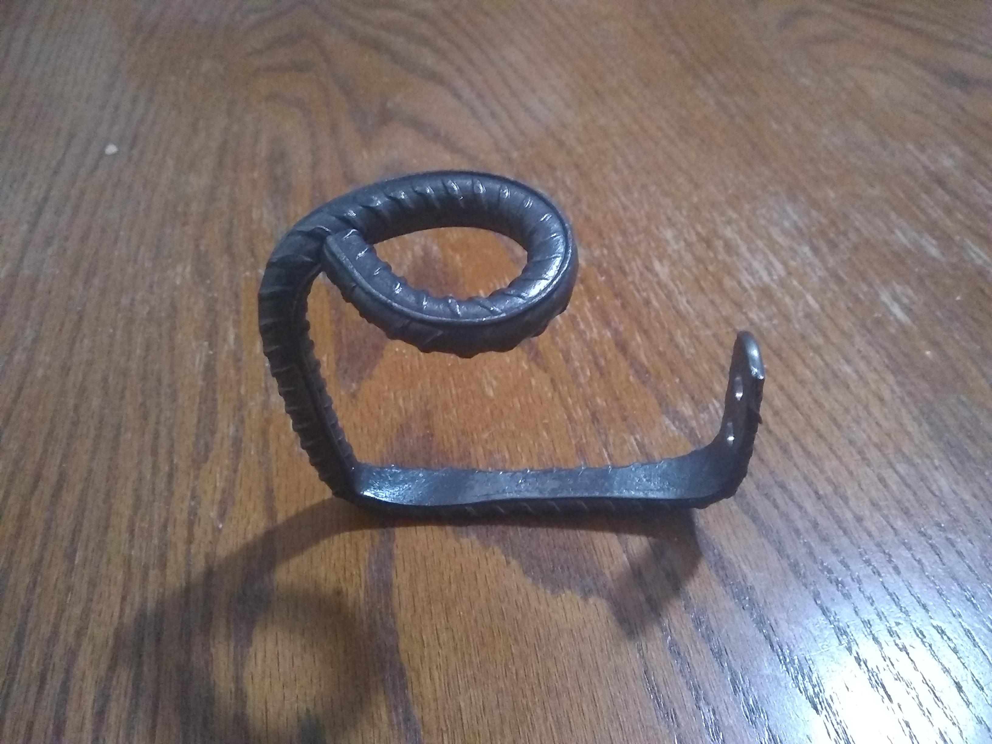 Started work on a wall mounted candle holder made from rebar. Just need