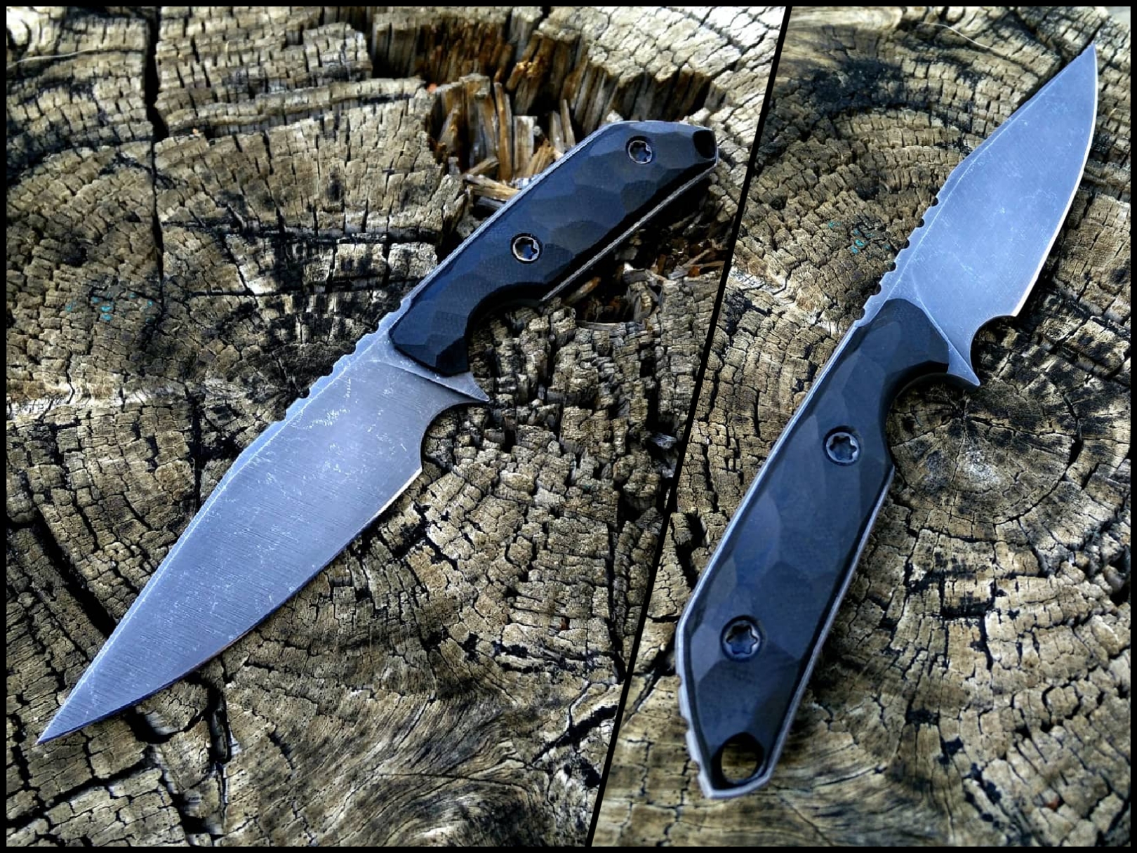 New edc utility design w/ recessed handles and large finger choil