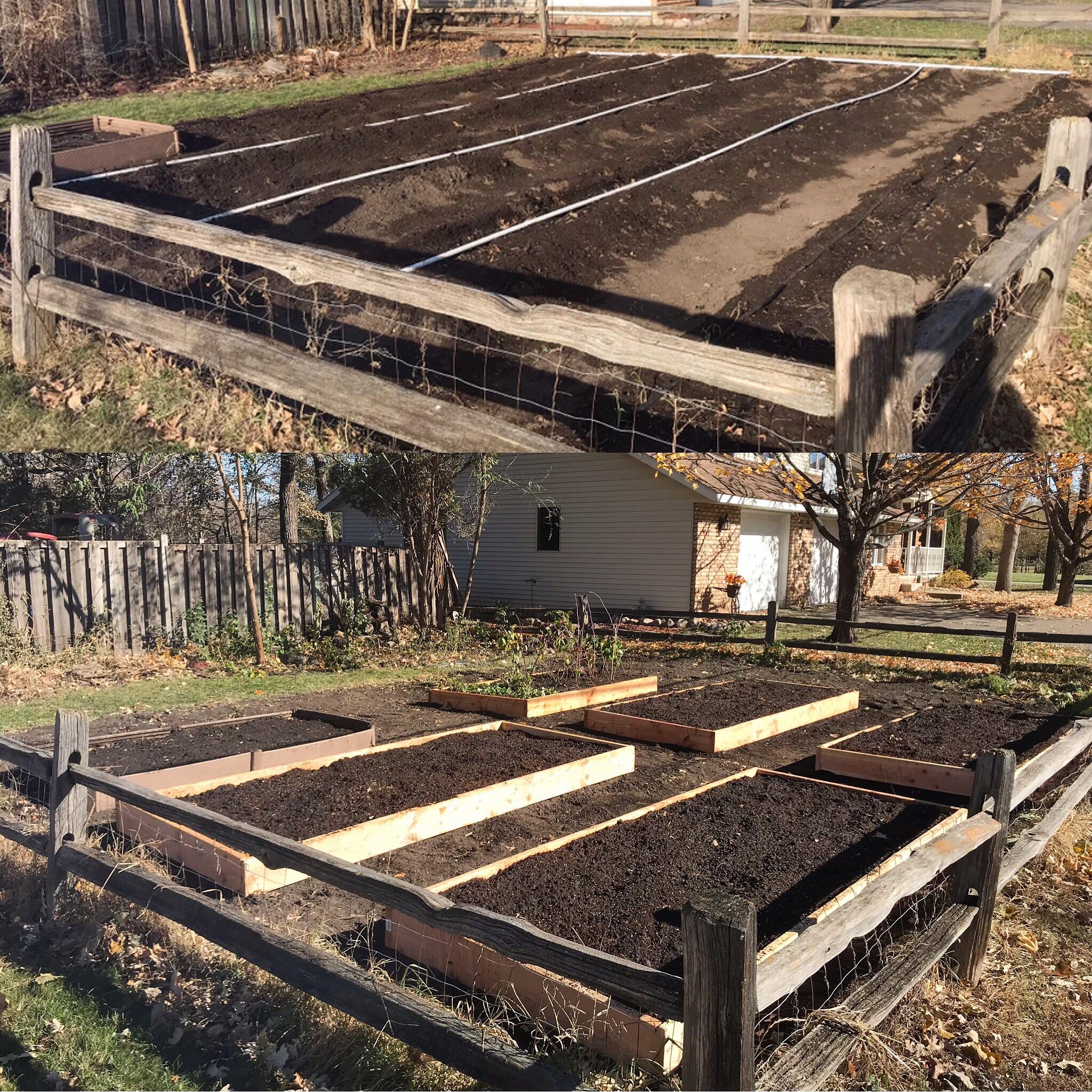 Revamped my garden to raised beds from rows this past summer, any