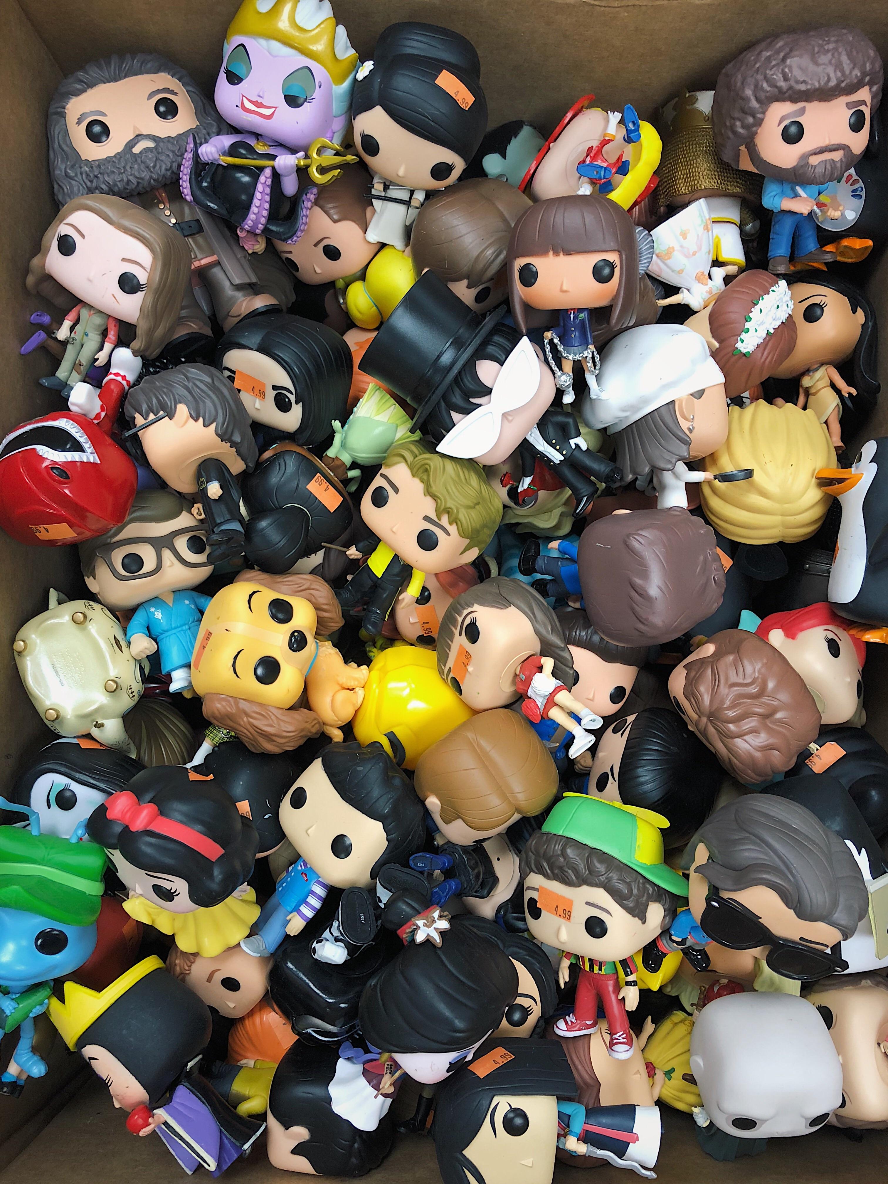 Found this box of 136 Funko Pop vinyls at a Goodwill in Kentucky. Some