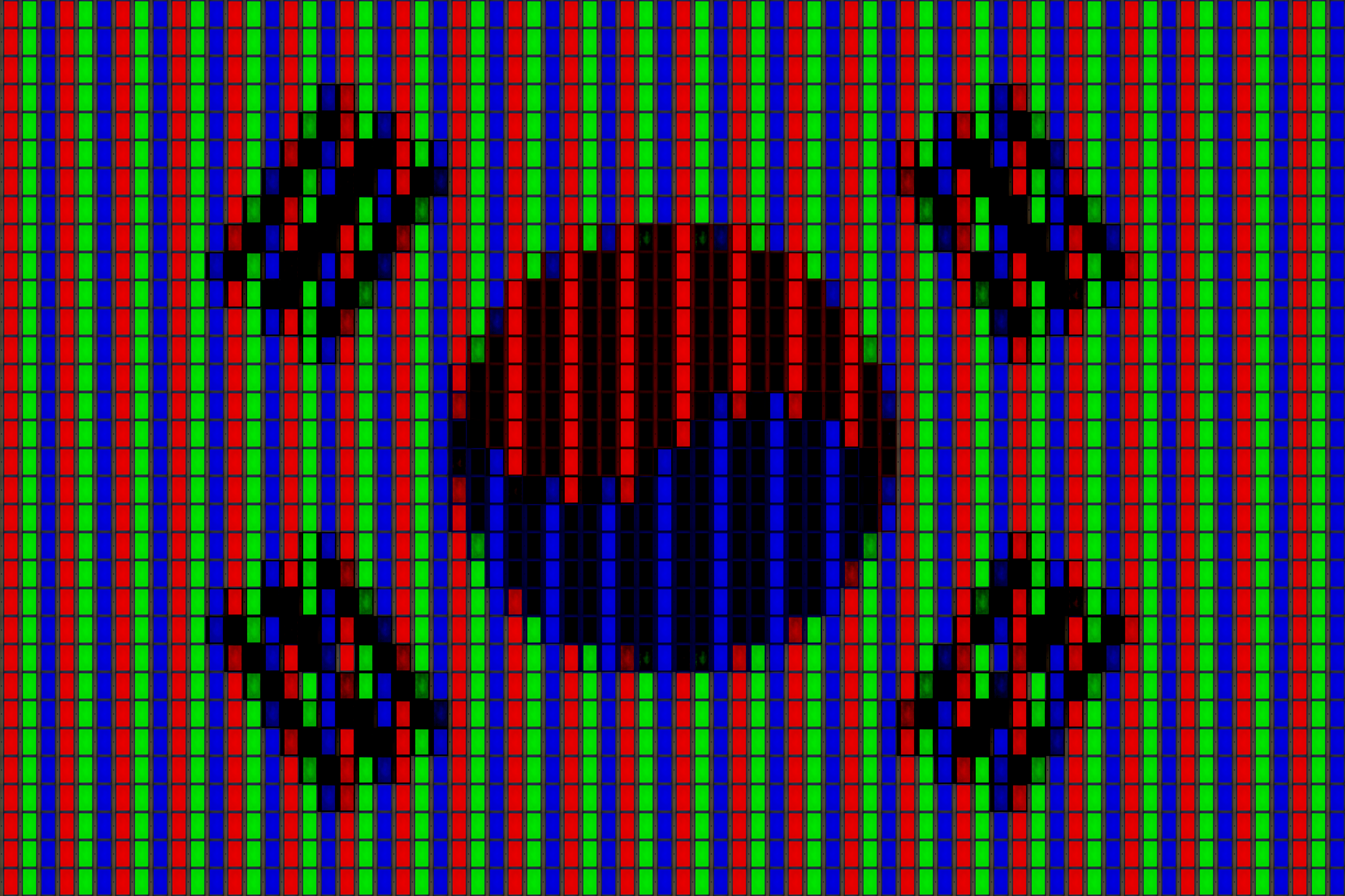 Flag of Korea but it's displayed on an RGB screen made of that other