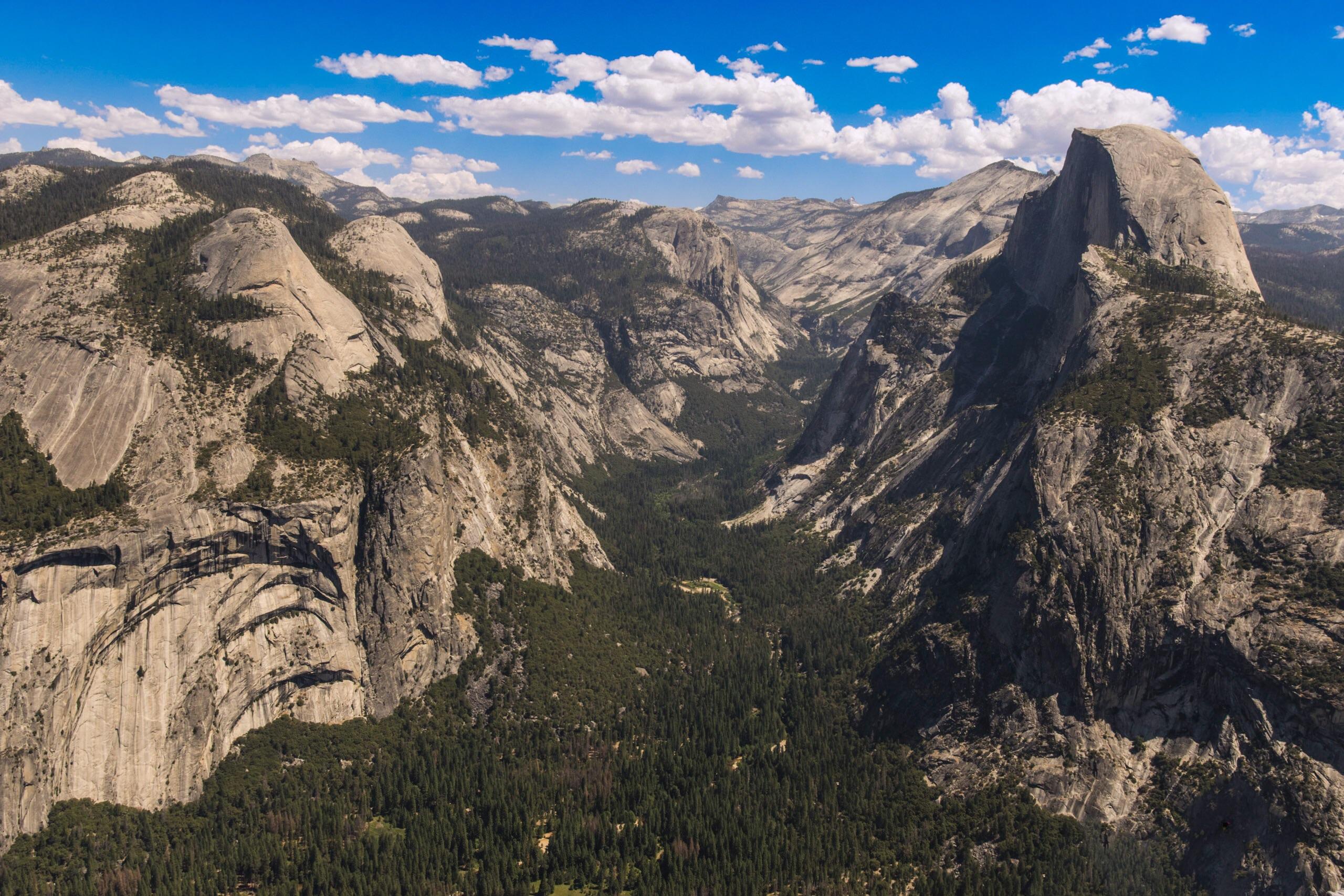 Massive Granite Structures Jutting From Deep Underground to Form