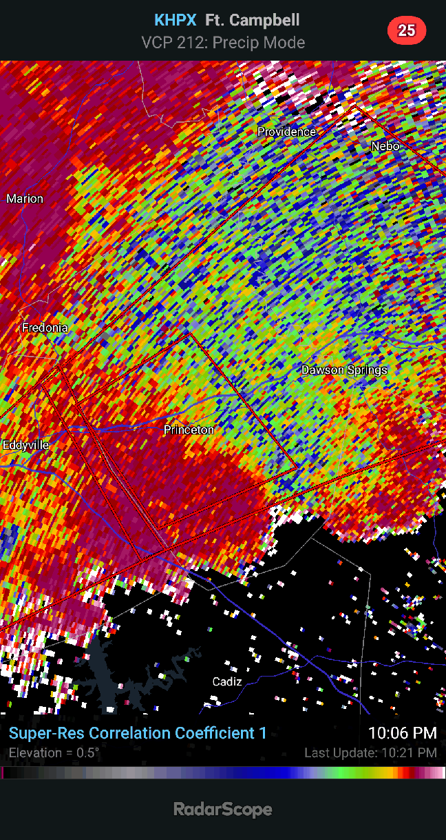Tornado EMERGENCY Continues For Princeton, KY. (Swipe For Radar) r