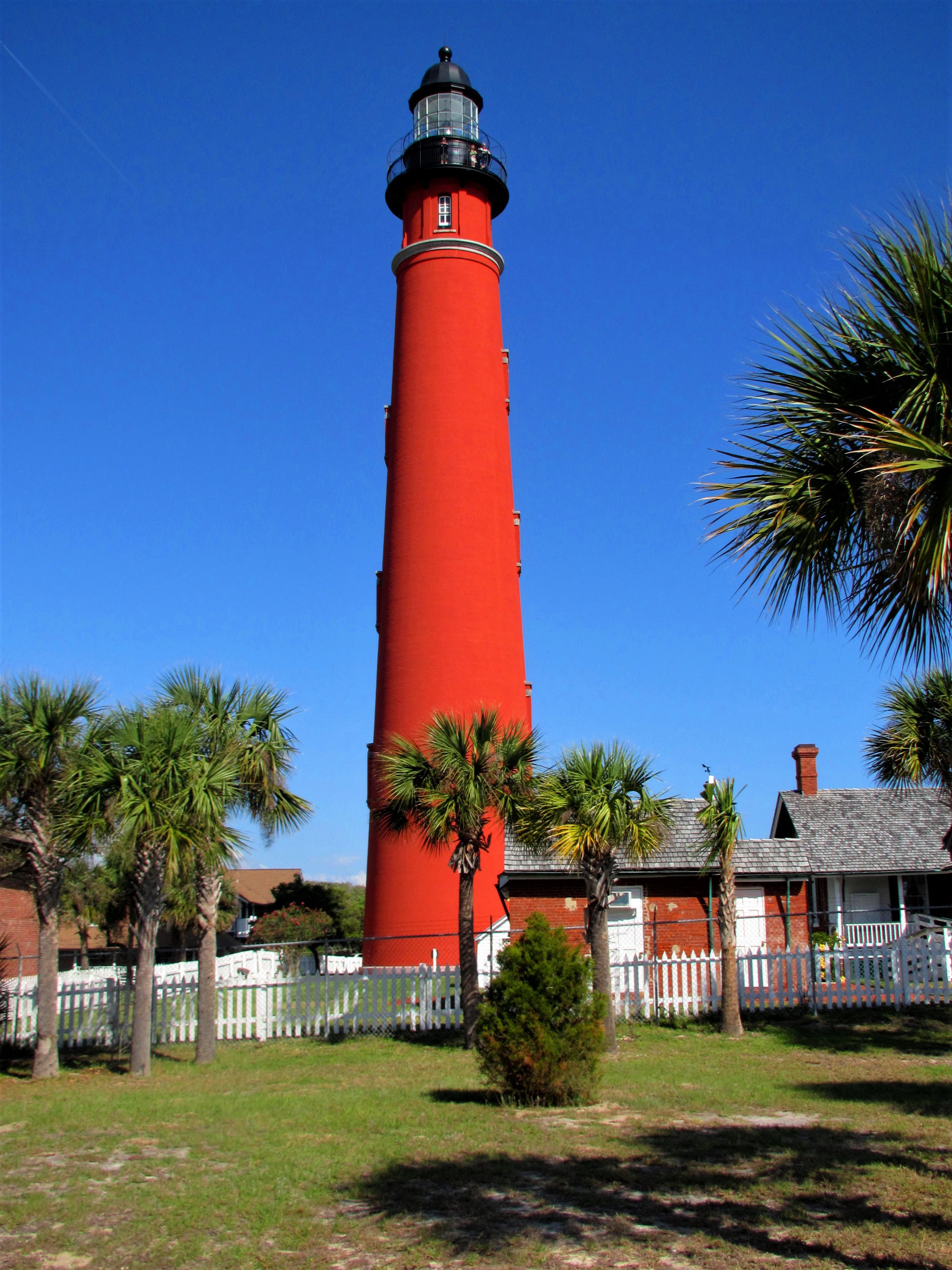 The lighthouse at historic Ponce De Leon Inlet florida