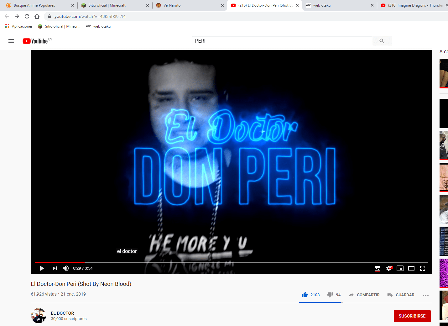 Busqué "PERI" en Youtube y me salió esto, pienso que debió ser el