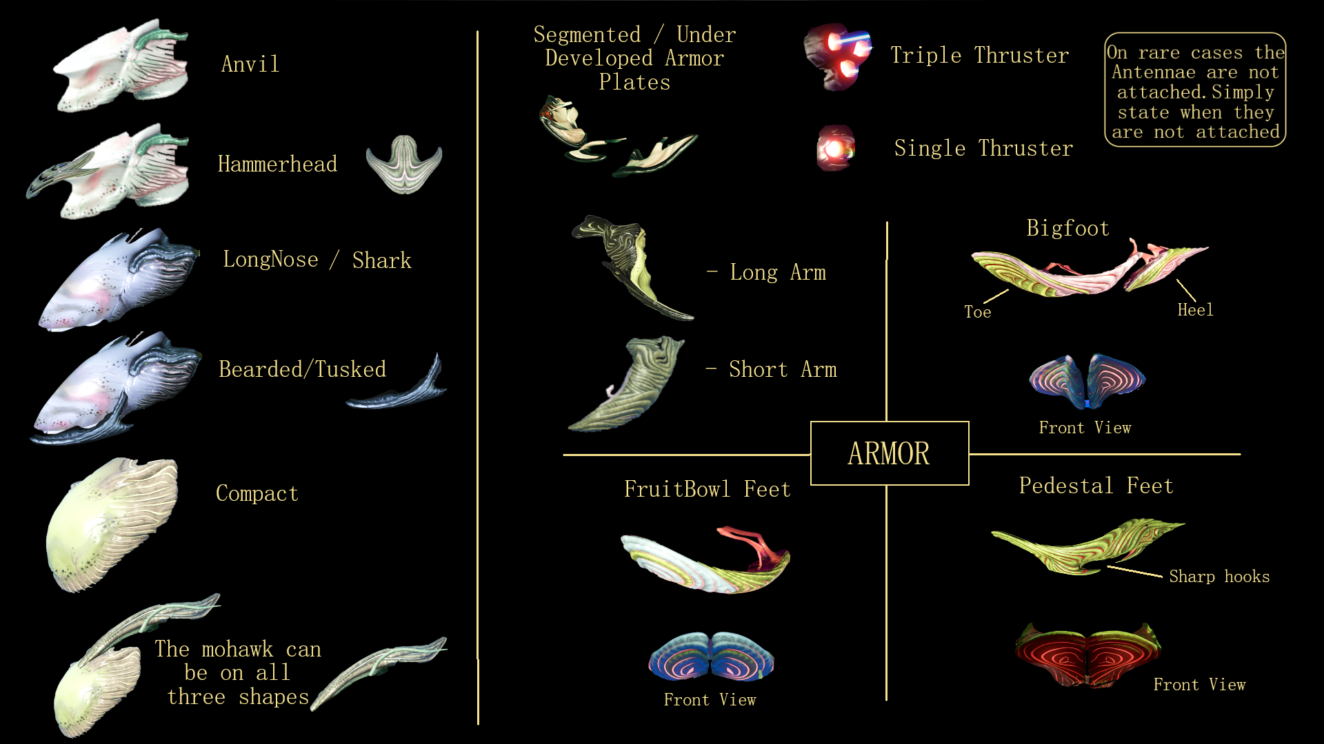 New Revised Living Ship Name and Parts Guide. No more changes can be