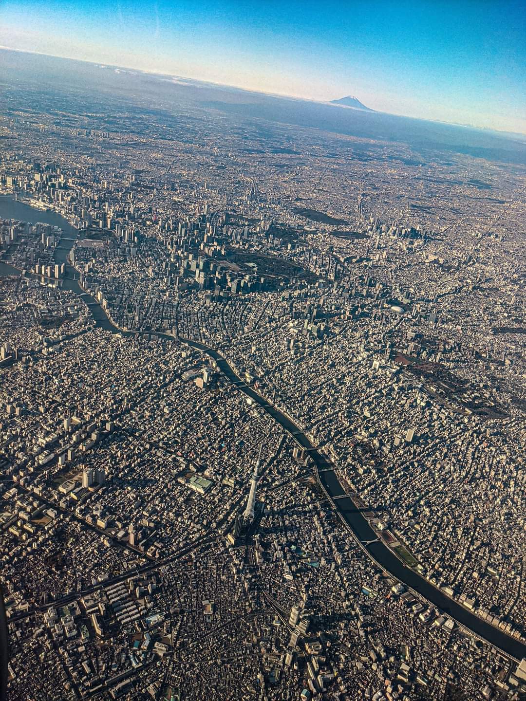 This is what Tokyo, the largest city on Earth, looks like from a plane.