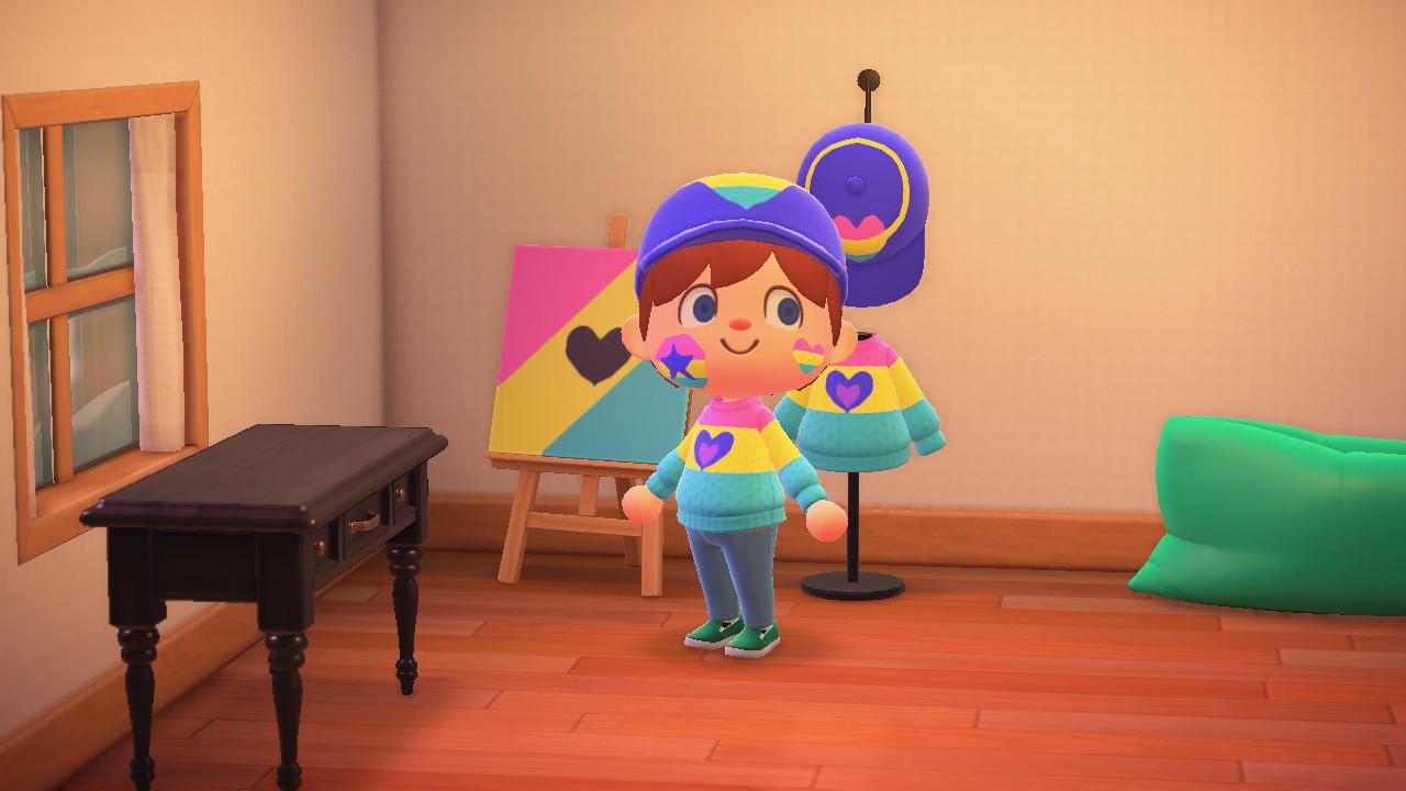 I made a whole bunch of pan accessories for my animal crossing new